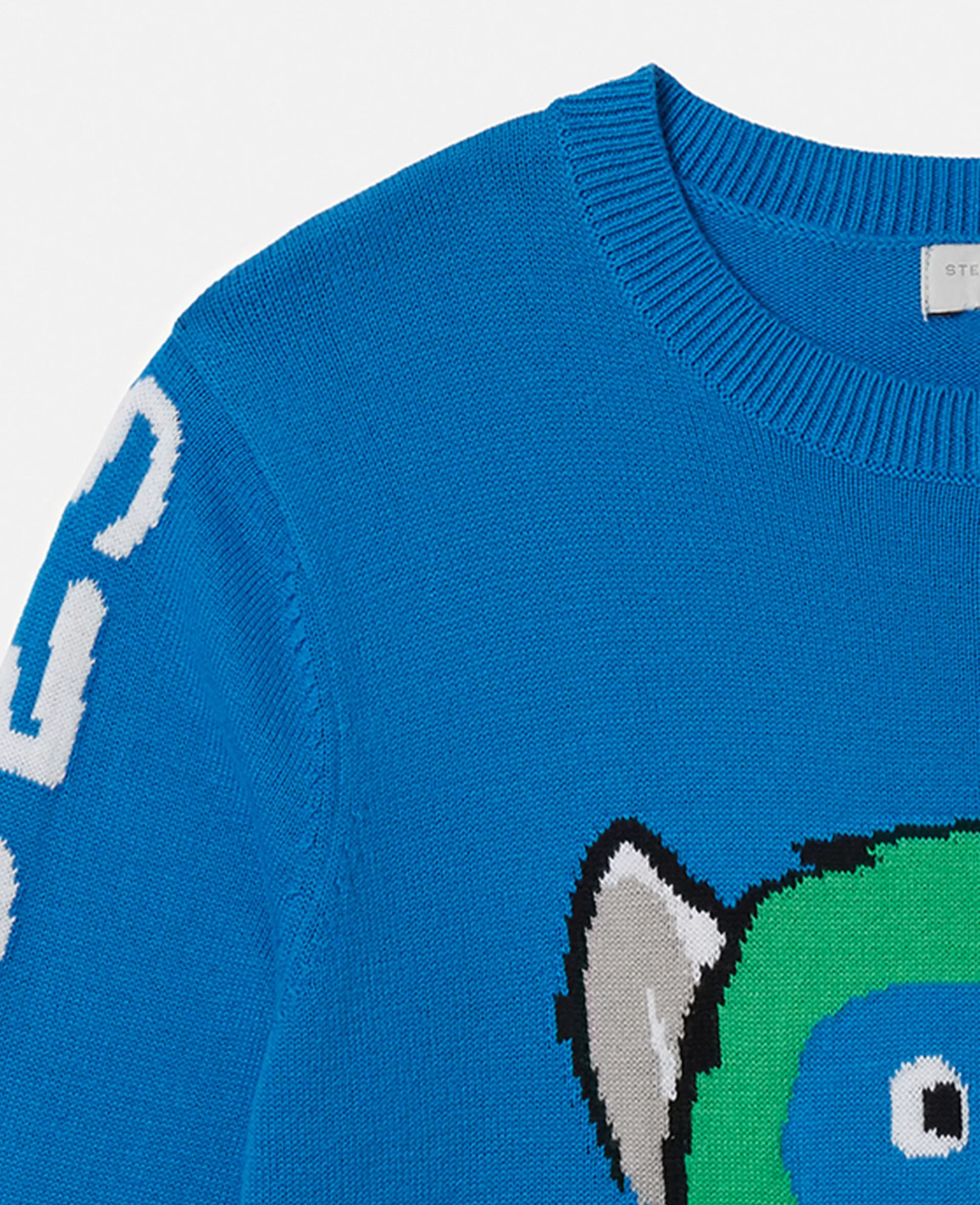 Bambini Stella McCartney Pullover E Cardigan>Maglione Con Intarsio E Frange Scimmia