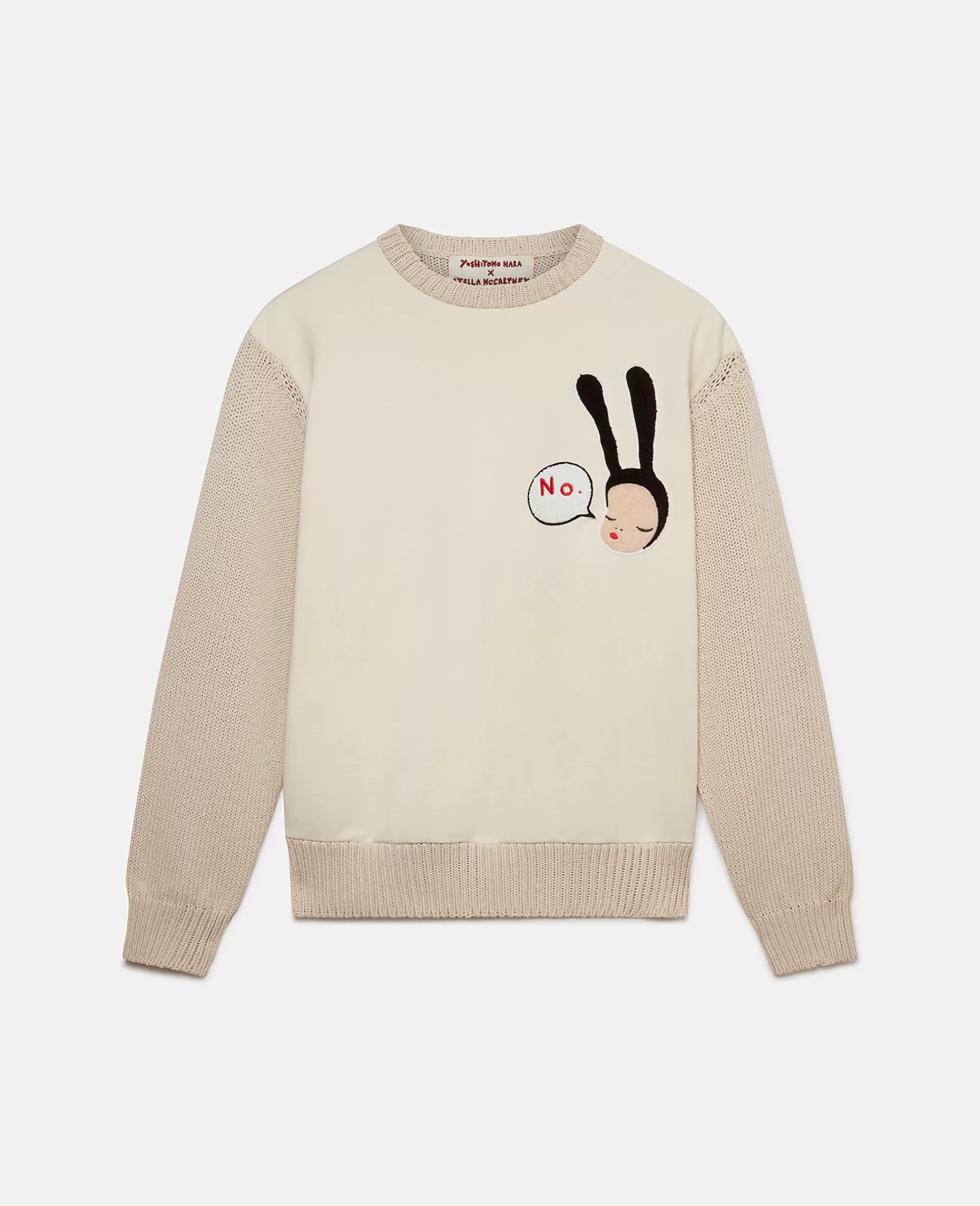 Unisex Stella McCartney Maglieria>Maglione In Cotone Con Ricamo Little Black Bunny