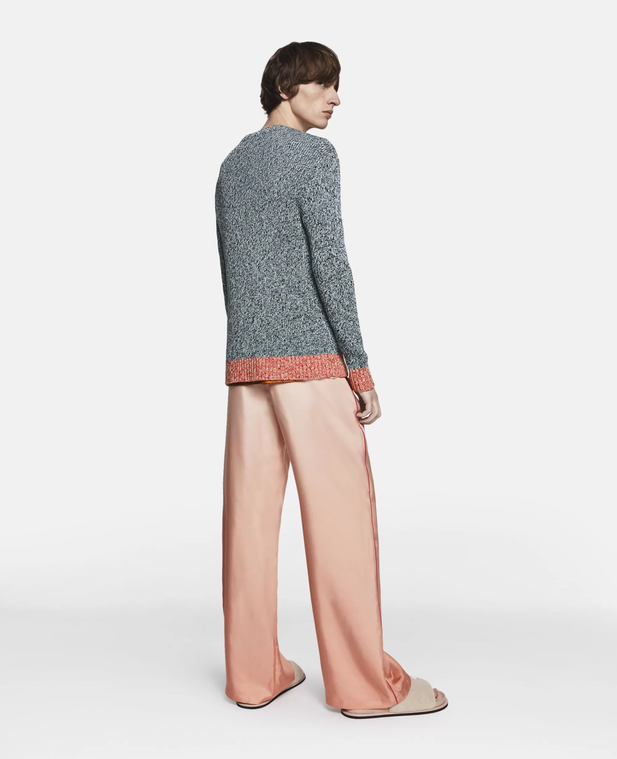 Unisex Stella McCartney Maglieria>Maglione In Maglia Di Cotone Con Slogan 'Don'T Waste Another Day'