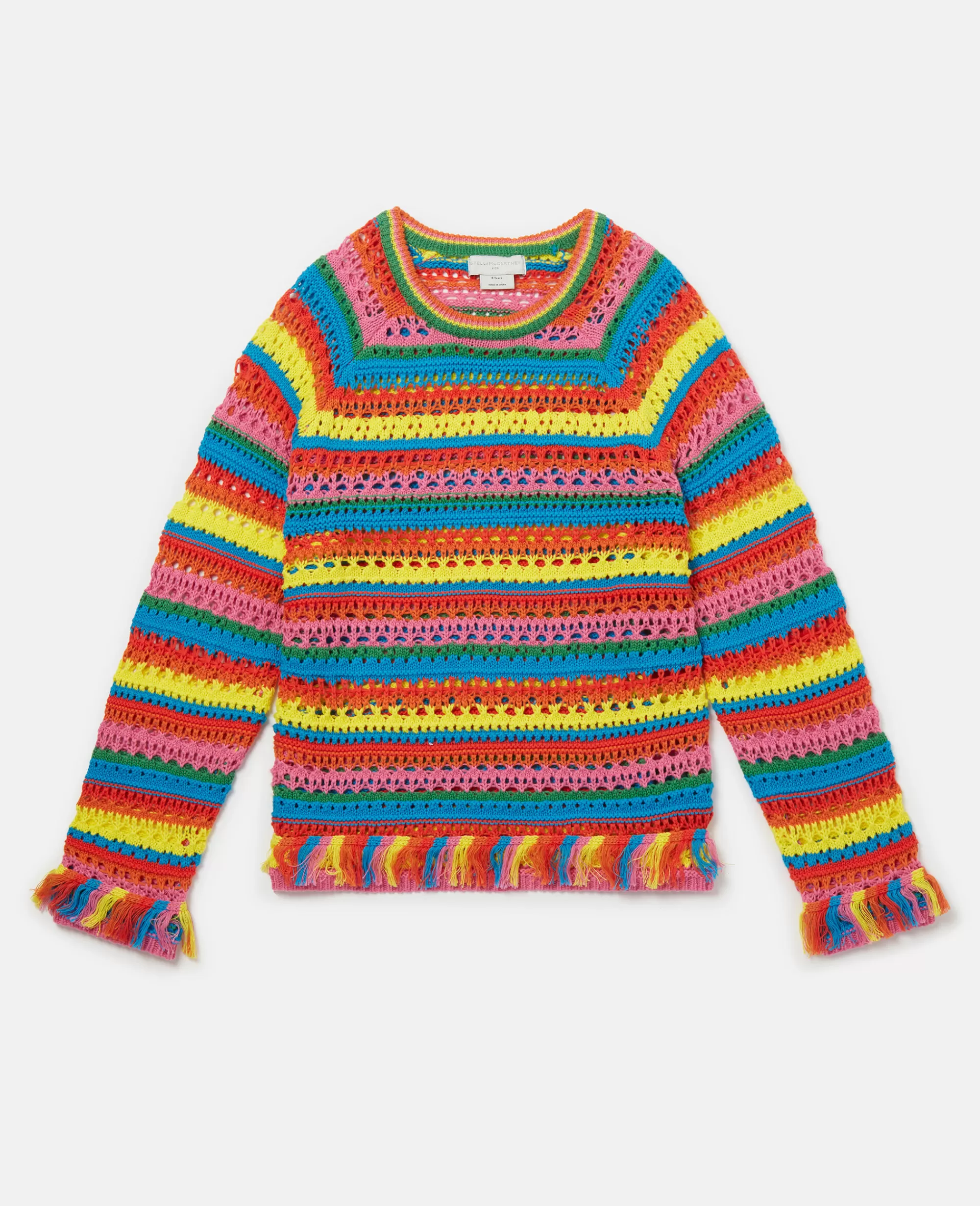 Bambini Stella McCartney Pullover E Cardigan>Maglione Uncinetto A Righe Arcobaleno