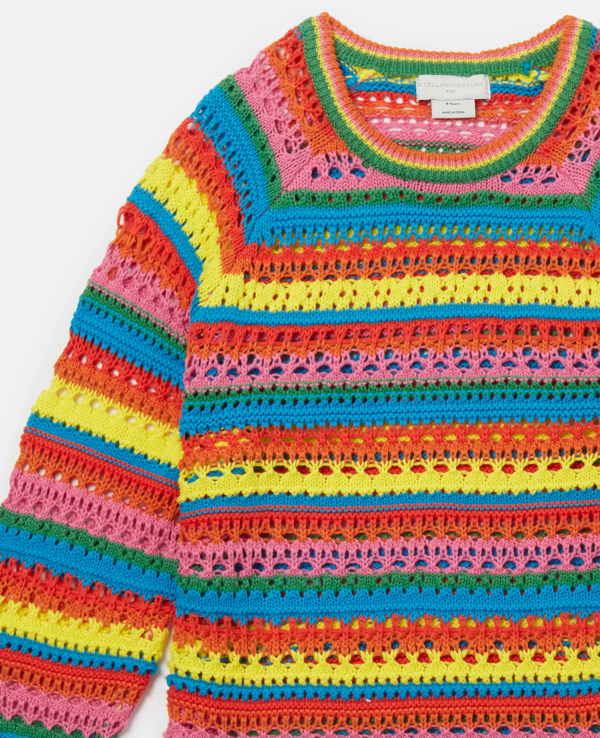 Bambini Stella McCartney Pullover E Cardigan>Maglione Uncinetto A Righe Arcobaleno