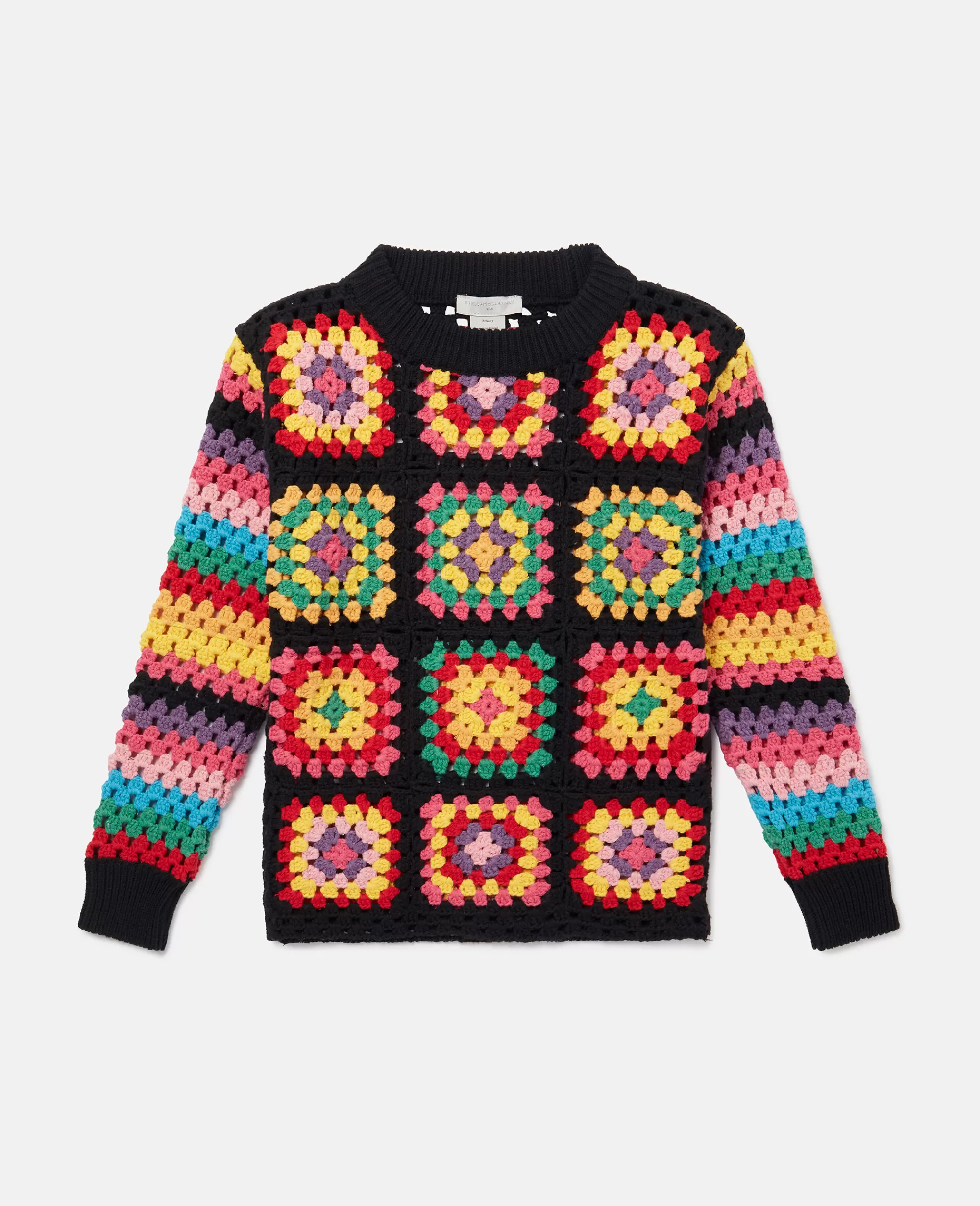 Bambini Stella McCartney Pullover E Cardigan>Maglione Uncinetto Riquadri Della Nonna