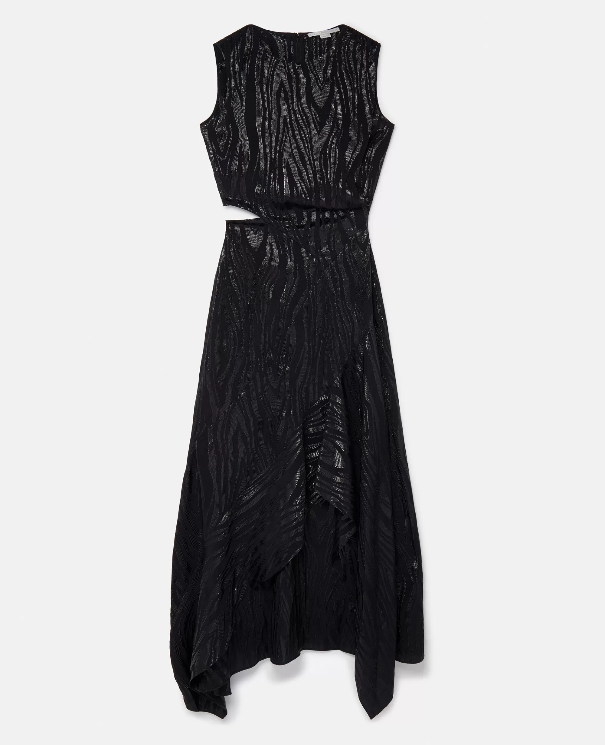 Donna Stella McCartney Abiti>Maxi Abito In Lurex Con Stampa Venatura Del Legno