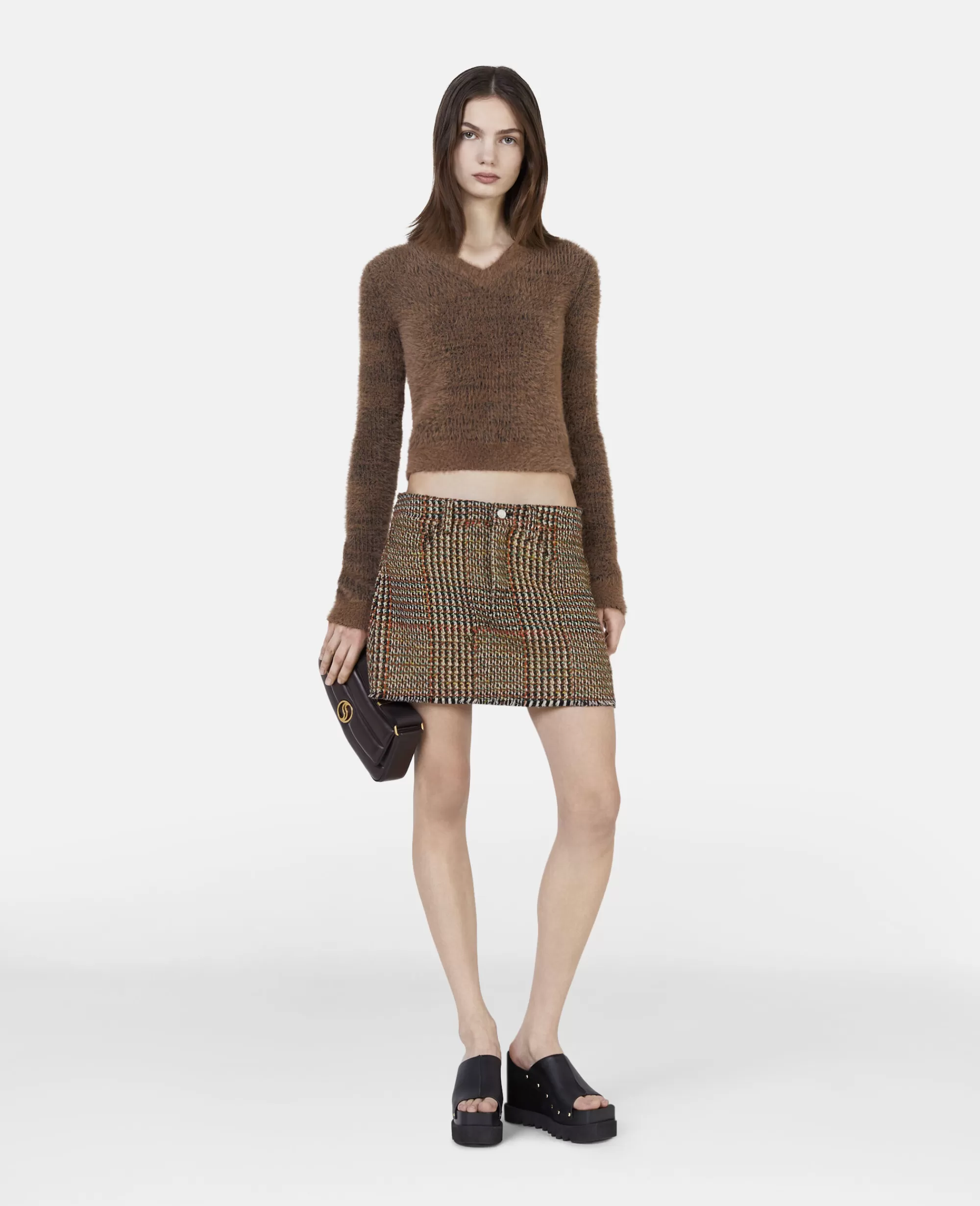 Donna Stella McCartney Gonne>Minigonna In Tweed Di Lana