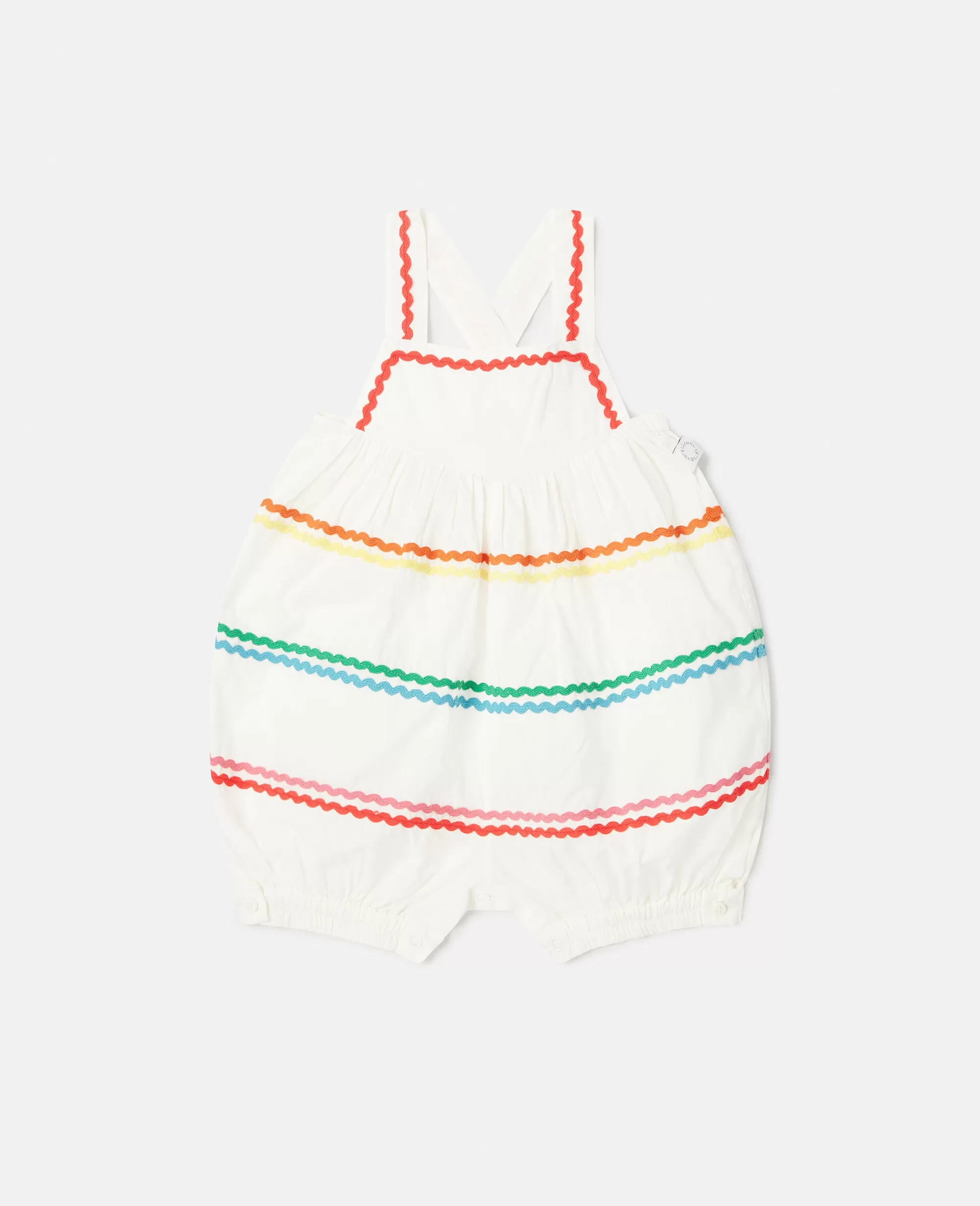 Bambini Stella McCartney Vestiti E Tutine>Pagliaccetto Con Ricamo Linee Effetto Tracciato A Mano