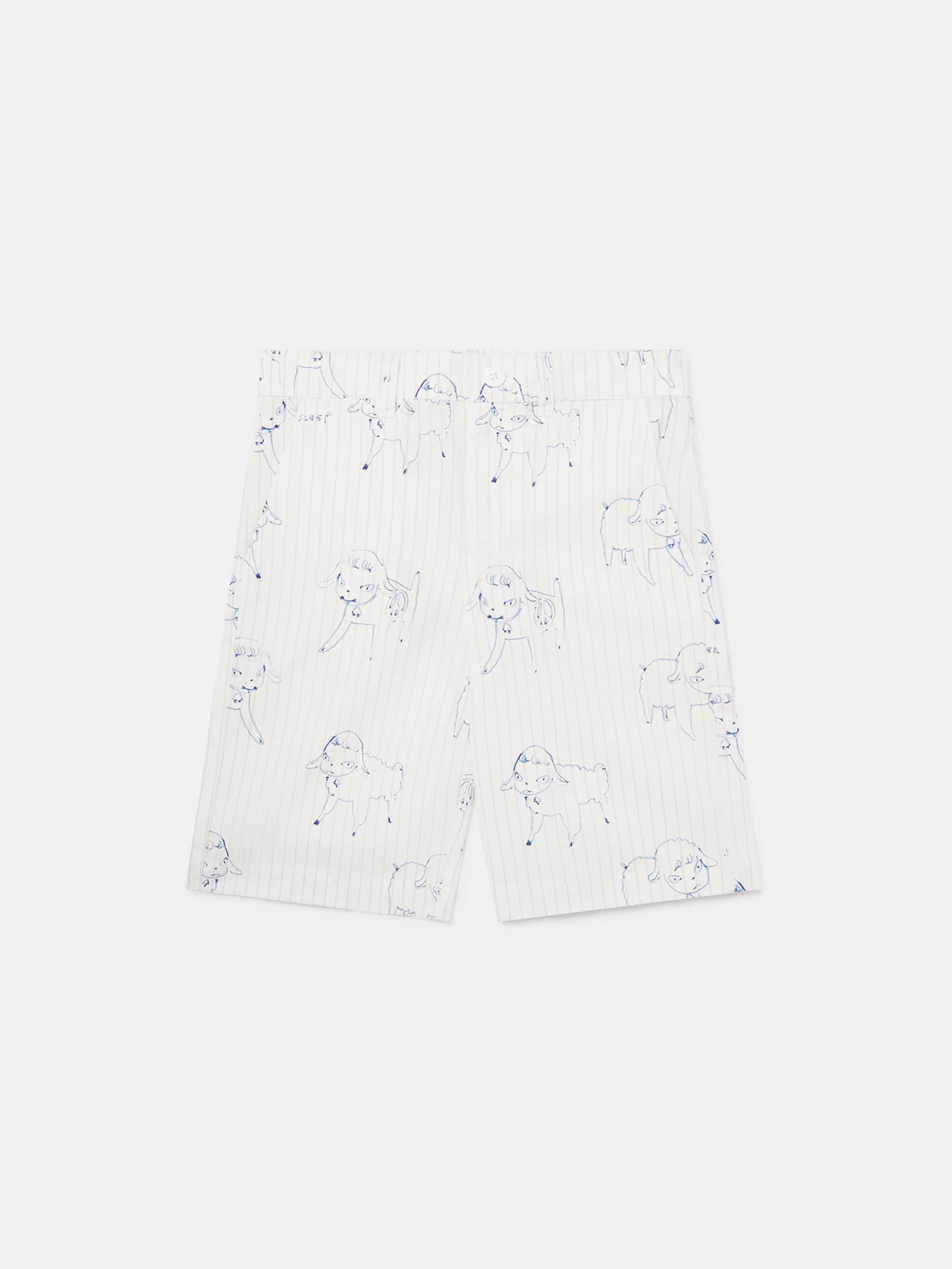 Bambini Stella McCartney Pantaloni E Shorts>Pantaloncini Gessati Con Stampa Untitled