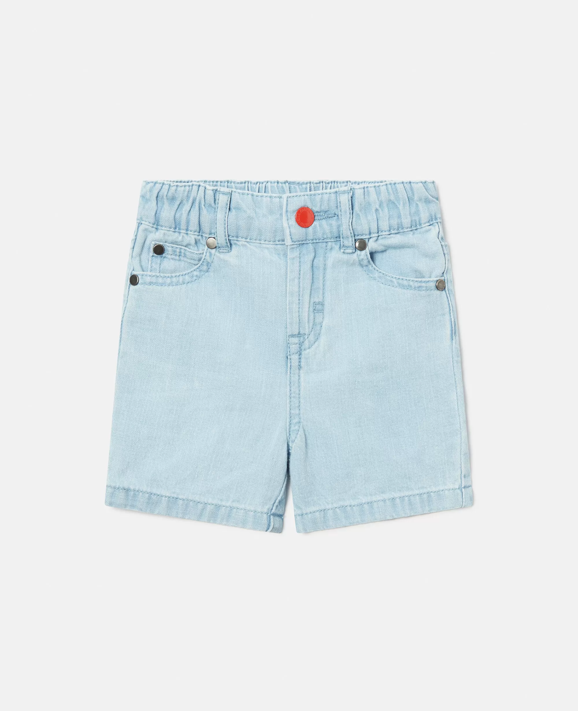 Bambini Stella McCartney Pantaloni E Shorts>Pantaloncini In Denim Con Lavaggio Leggero