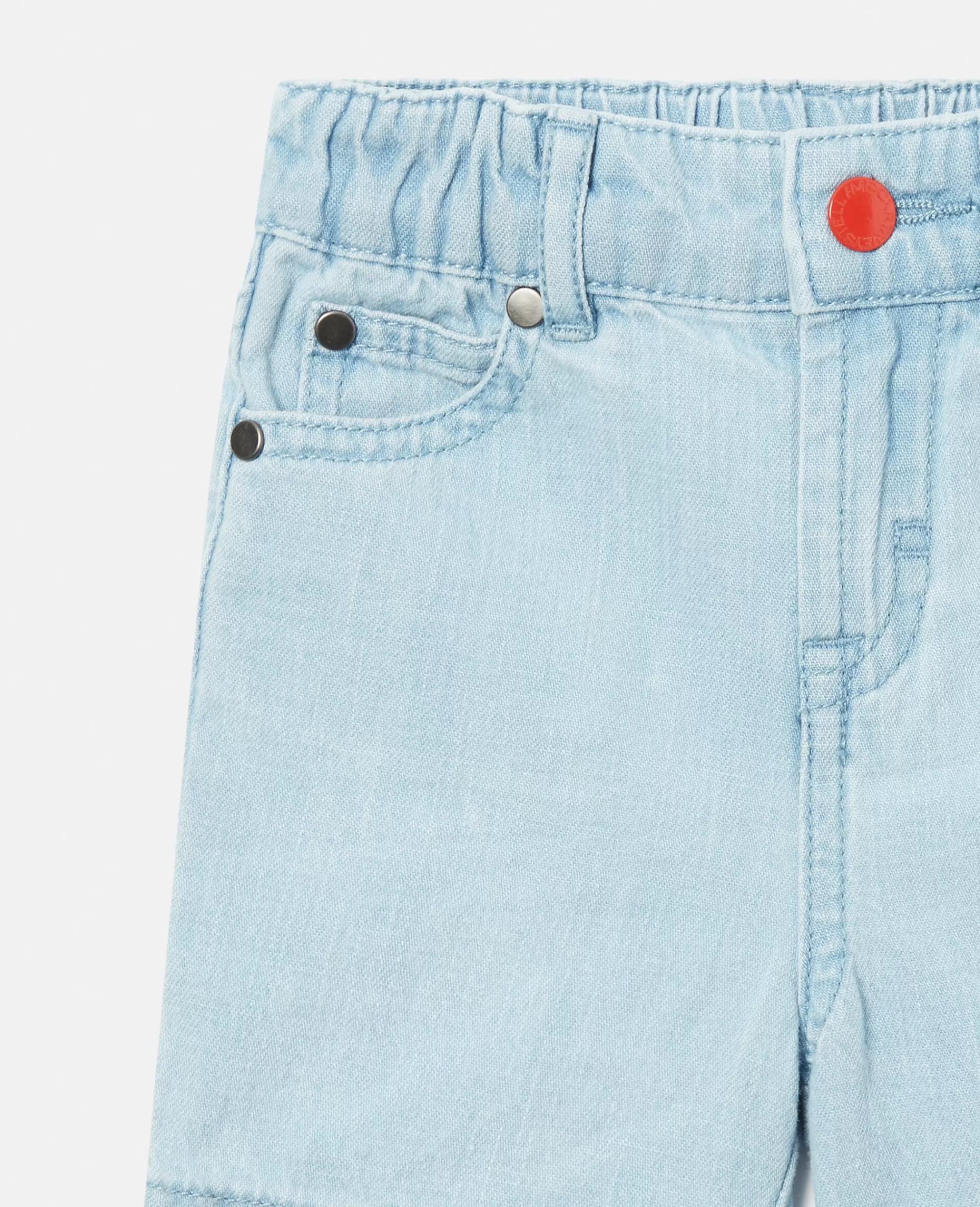 Bambini Stella McCartney Pantaloni E Shorts>Pantaloncini In Denim Con Lavaggio Leggero