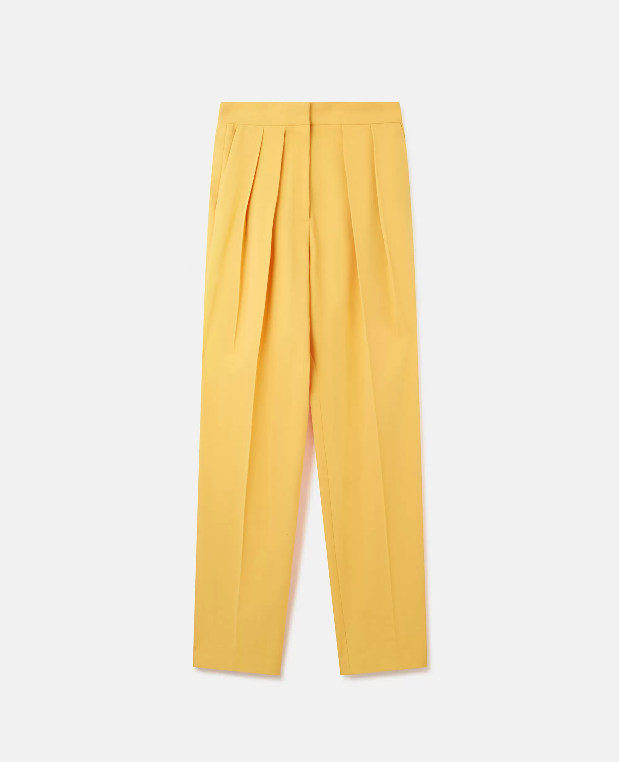 Donna Stella McCartney Pantaloni E Shorts>Pantaloni A Gamba Dritta Con Plissettatura Sul Davanti