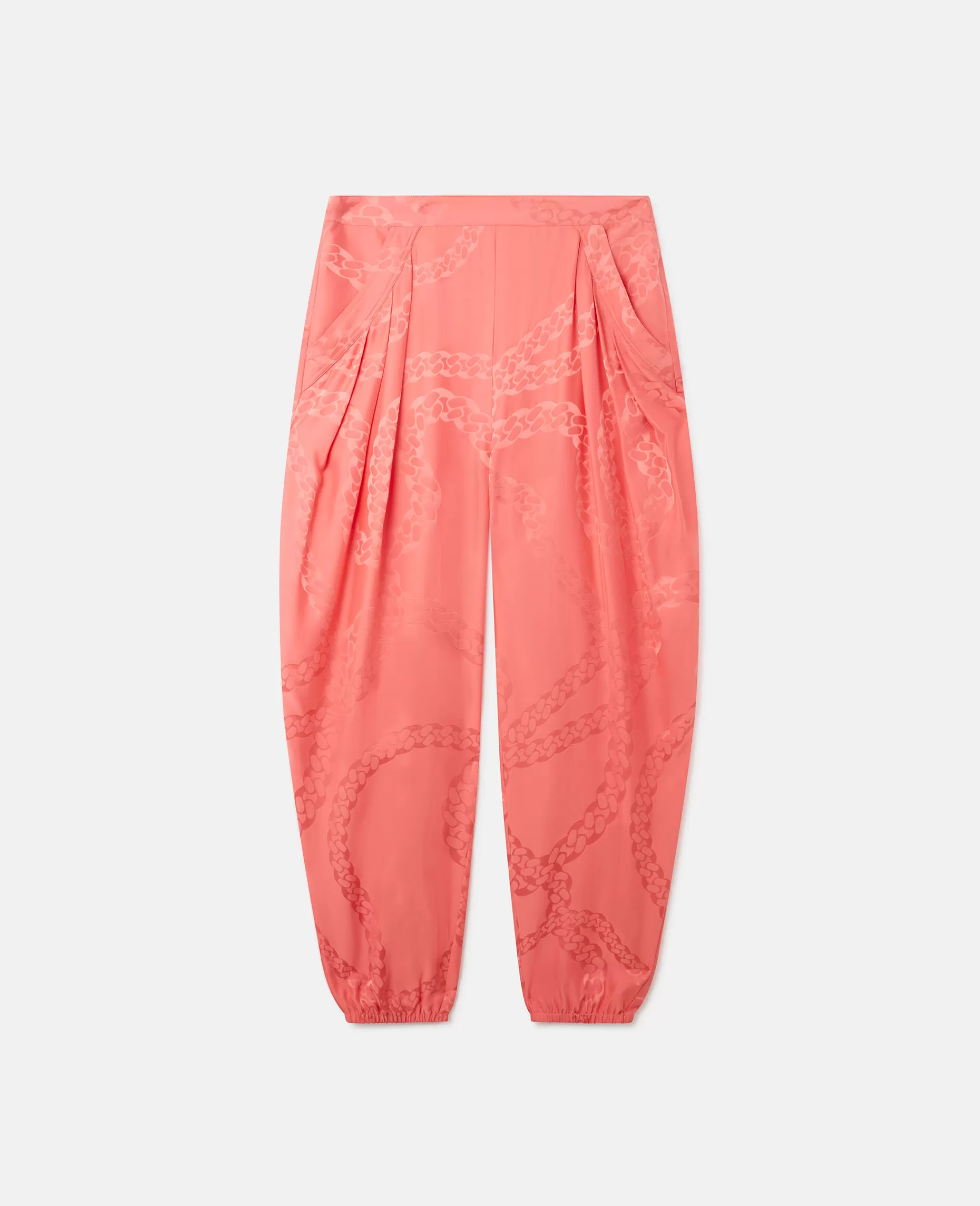 Donna Stella McCartney Pantaloni E Shorts>Pantaloni Catena Falabella In Jacquard Di Seta