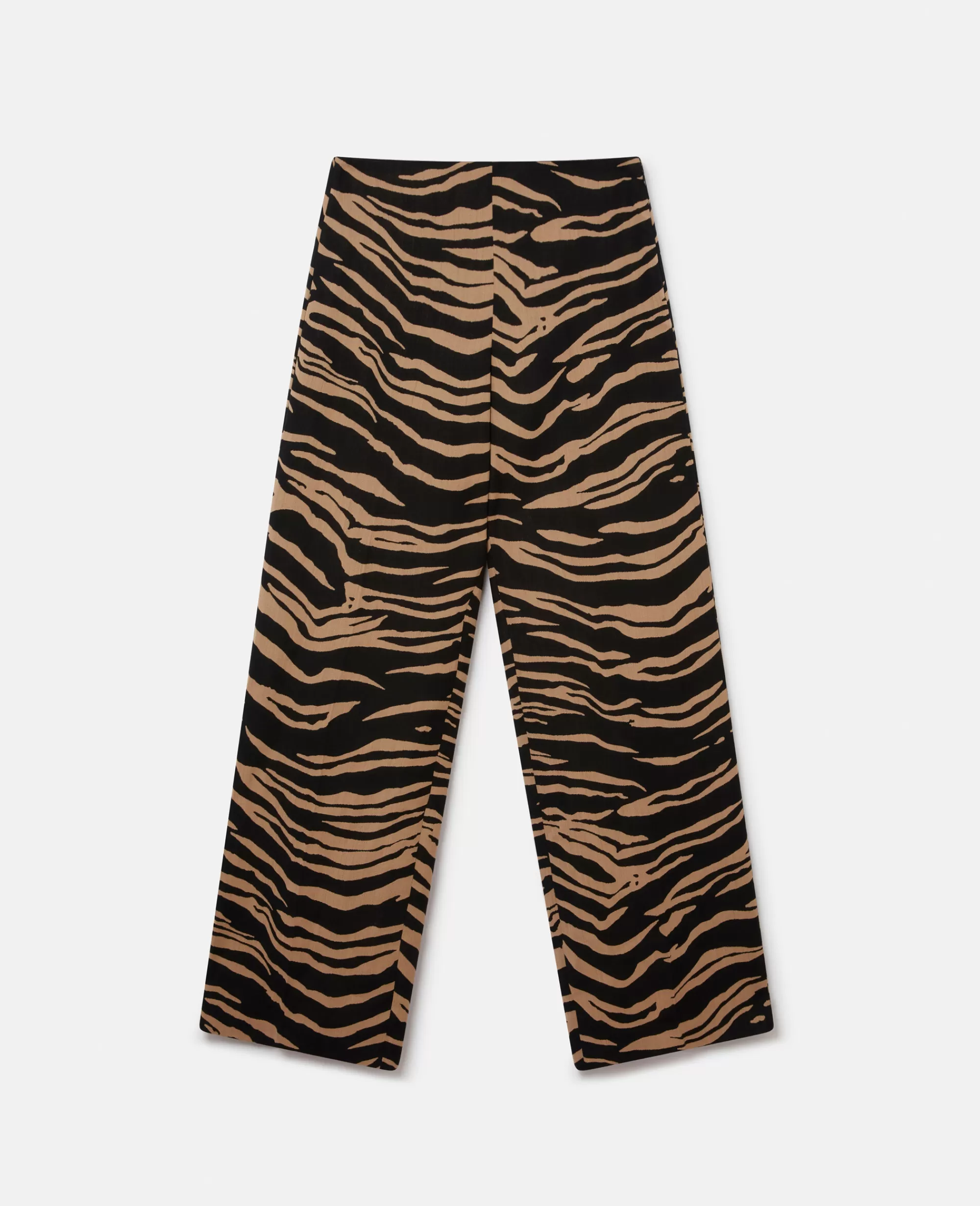 Donna Stella McCartney Pantaloni E Shorts>Pantaloni Sartoriali A Gamba Dritta Con Stampa Tigre