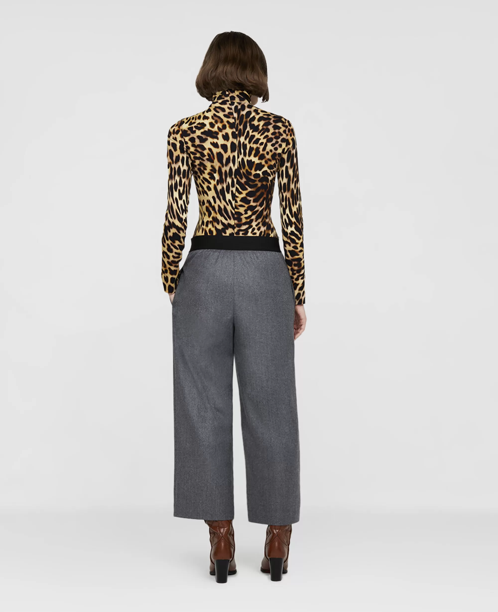 Donna Stella McCartney Pantaloni E Shorts>Pantaloni Sartoriali In Flanella Di Lana