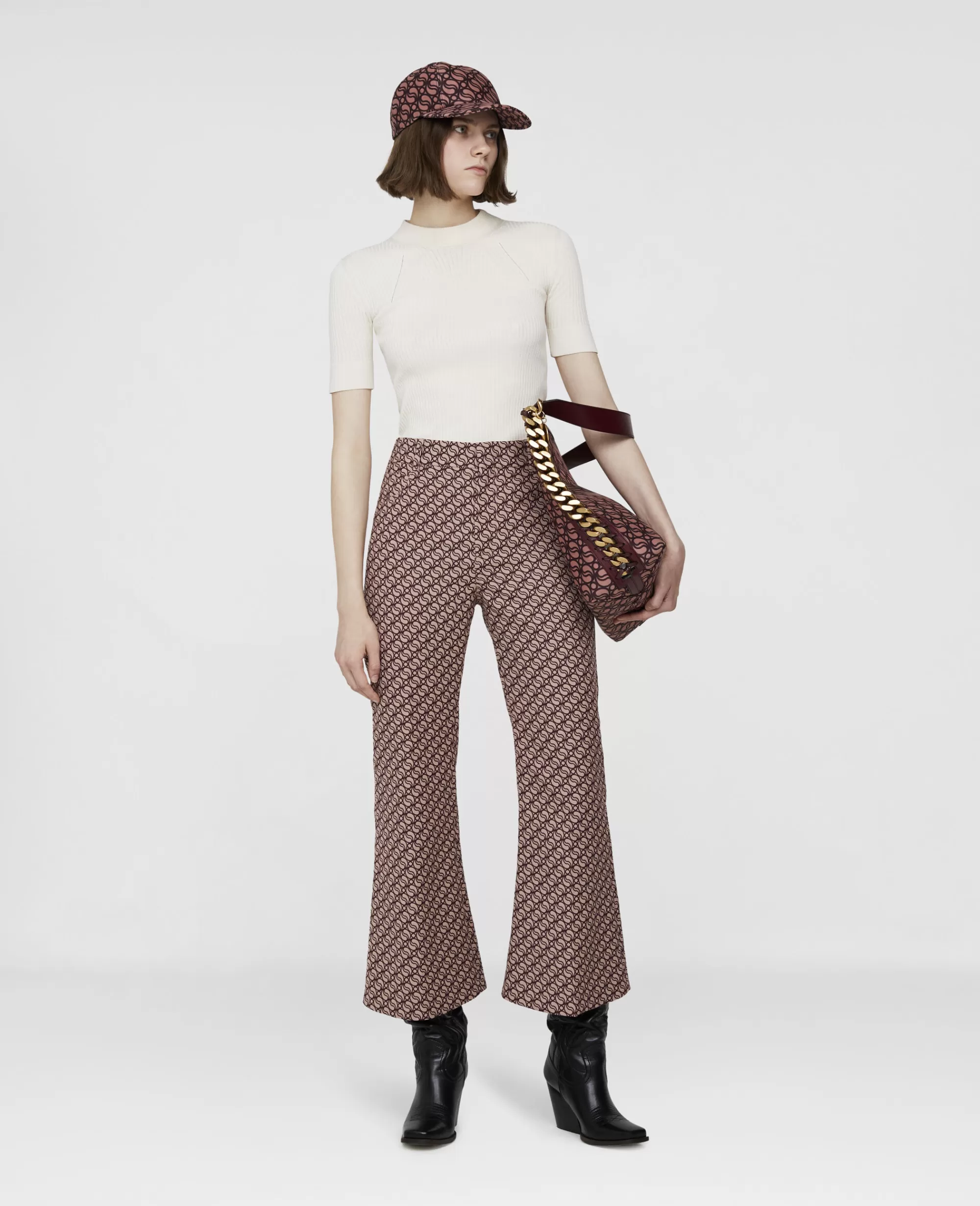 Donna Stella McCartney Capi Sartoriali>Pantaloni Sartoriali In Jacquard S-Wave