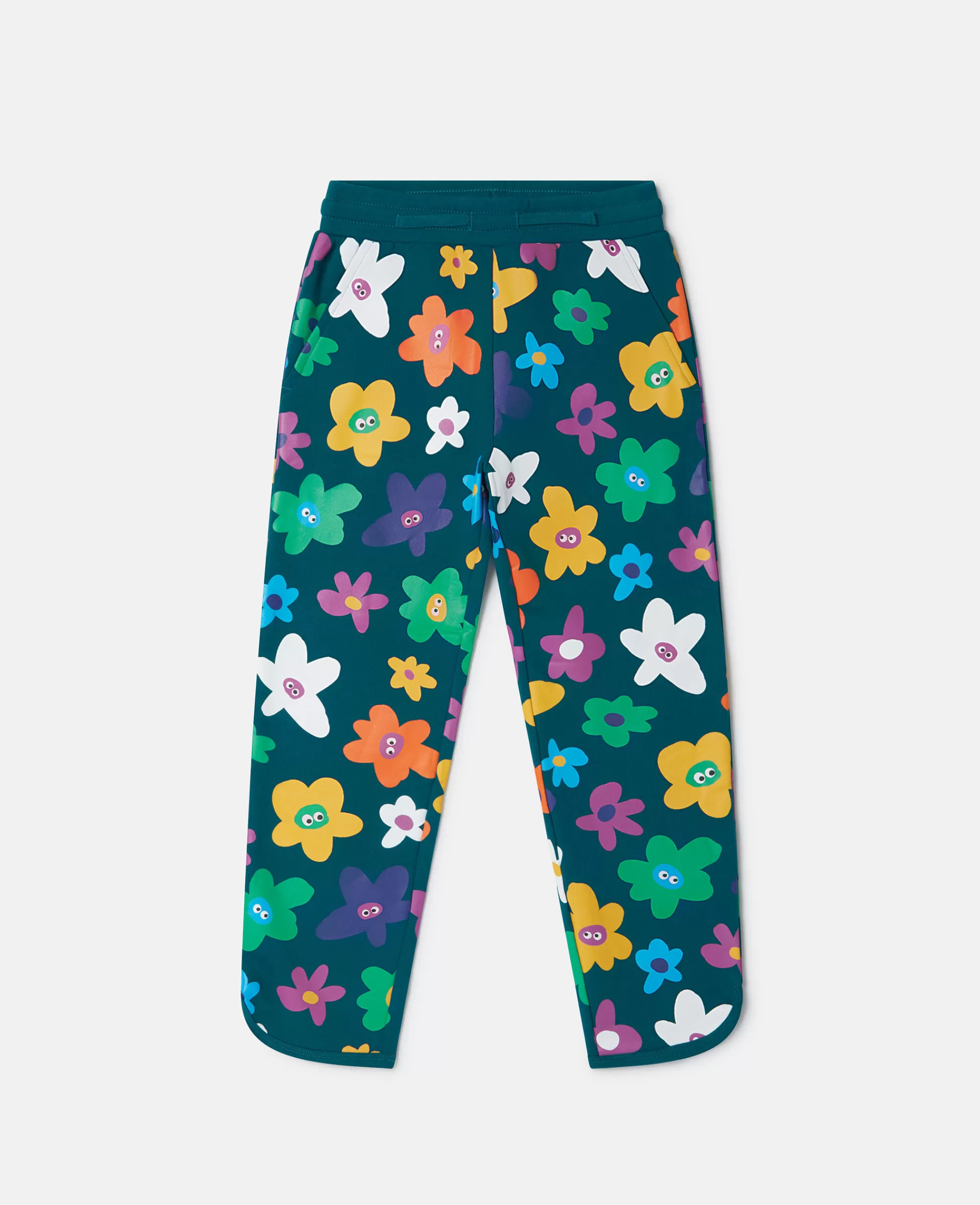 Bambini Stella McCartney Pantaloni E Shorts>Pantaloni Sportivi Con Stampa Fiori Sorridenti