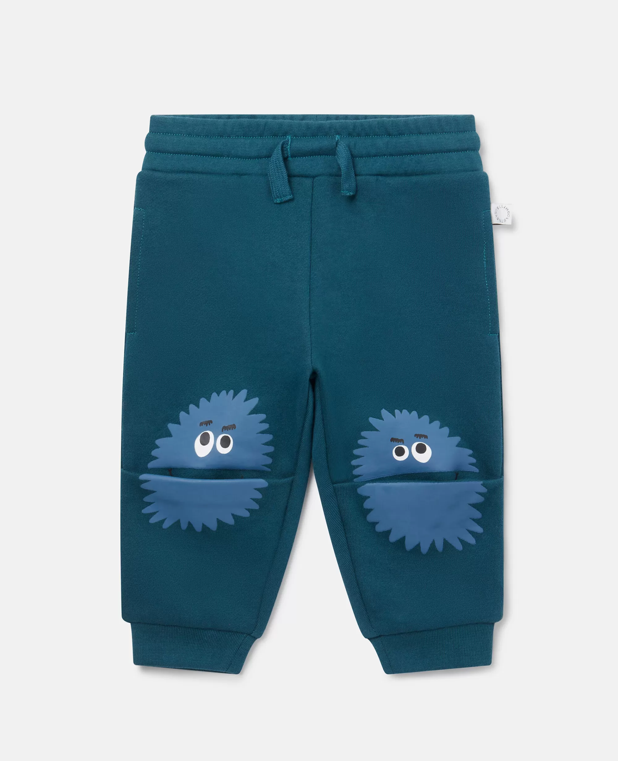Bambini Stella McCartney Pantaloni E Shorts>Pantaloni Sportivi Con Toppa Al Ginocchio Mostro Sorridente