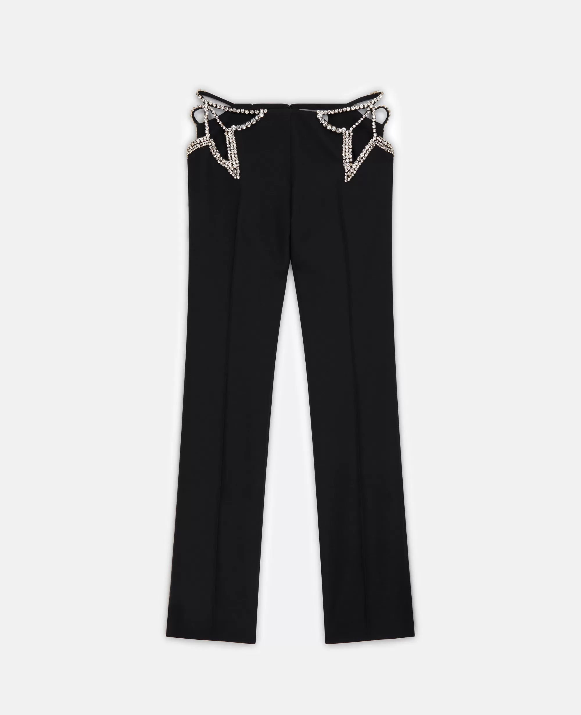 Donna Stella McCartney Pantaloni E Shorts>Pantaloni Stella Con Diamanti E Vita Ultra Bassa