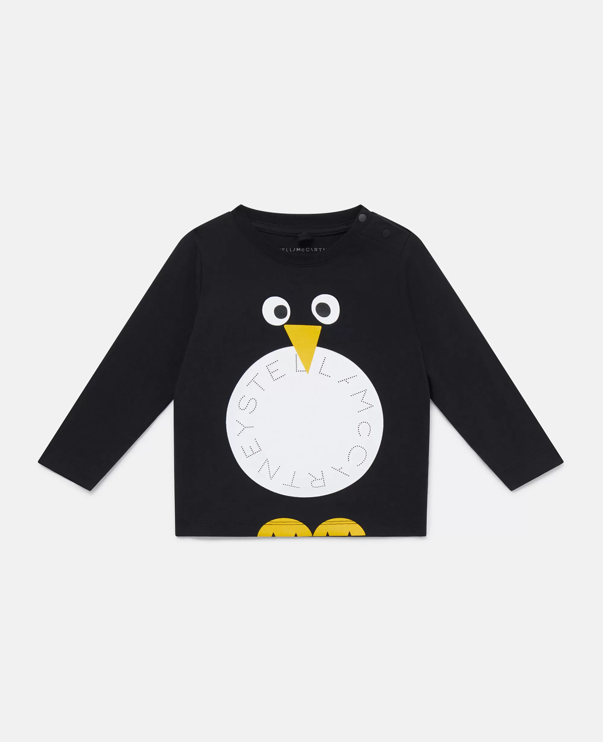 Bambini Stella McCartney Bimbo>Penguin Motif Long Sleeve T-Shirt