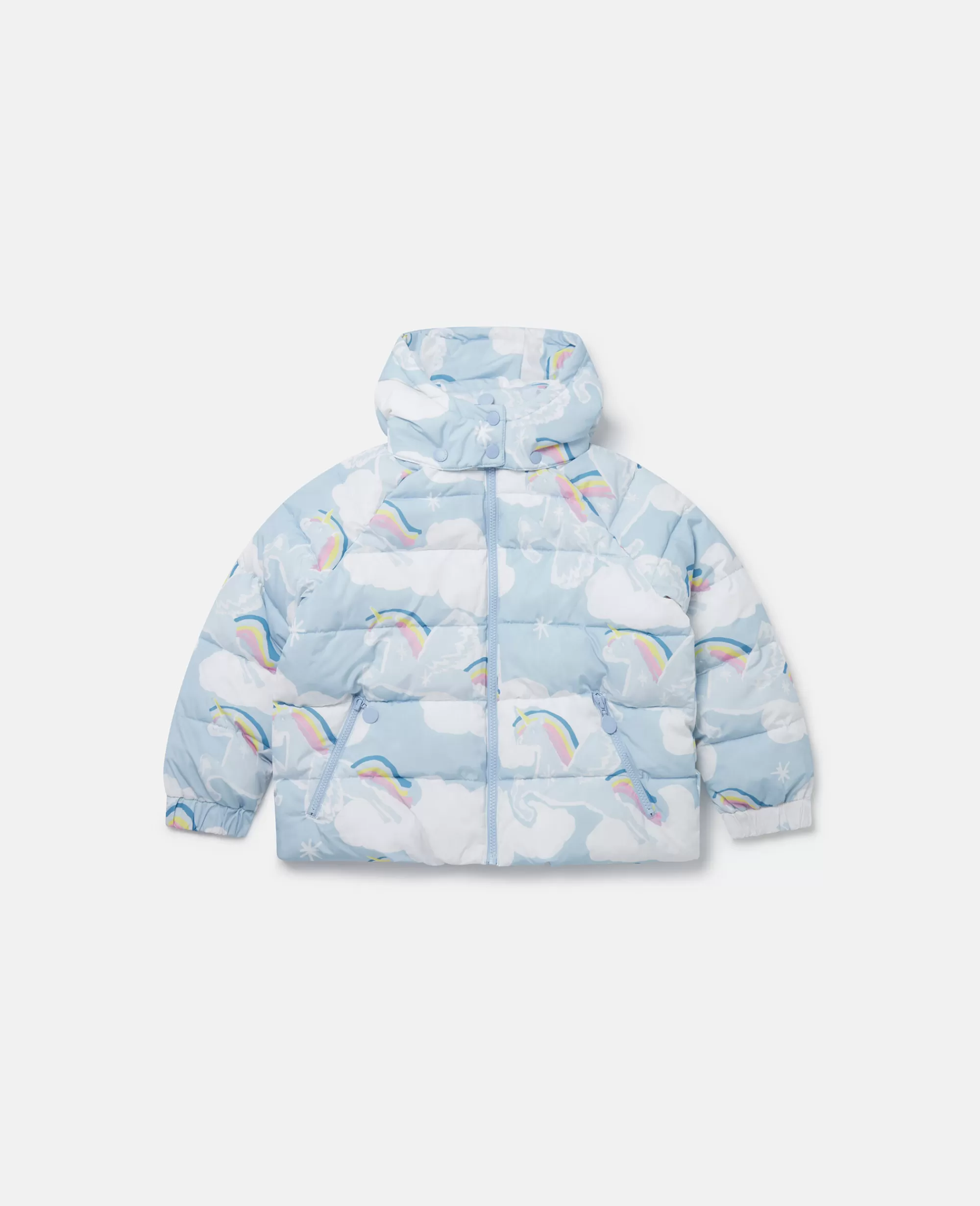 Bambini Stella McCartney Capispalla>Piumino Con Stampa Nuvola Unicorno Arcobaleno