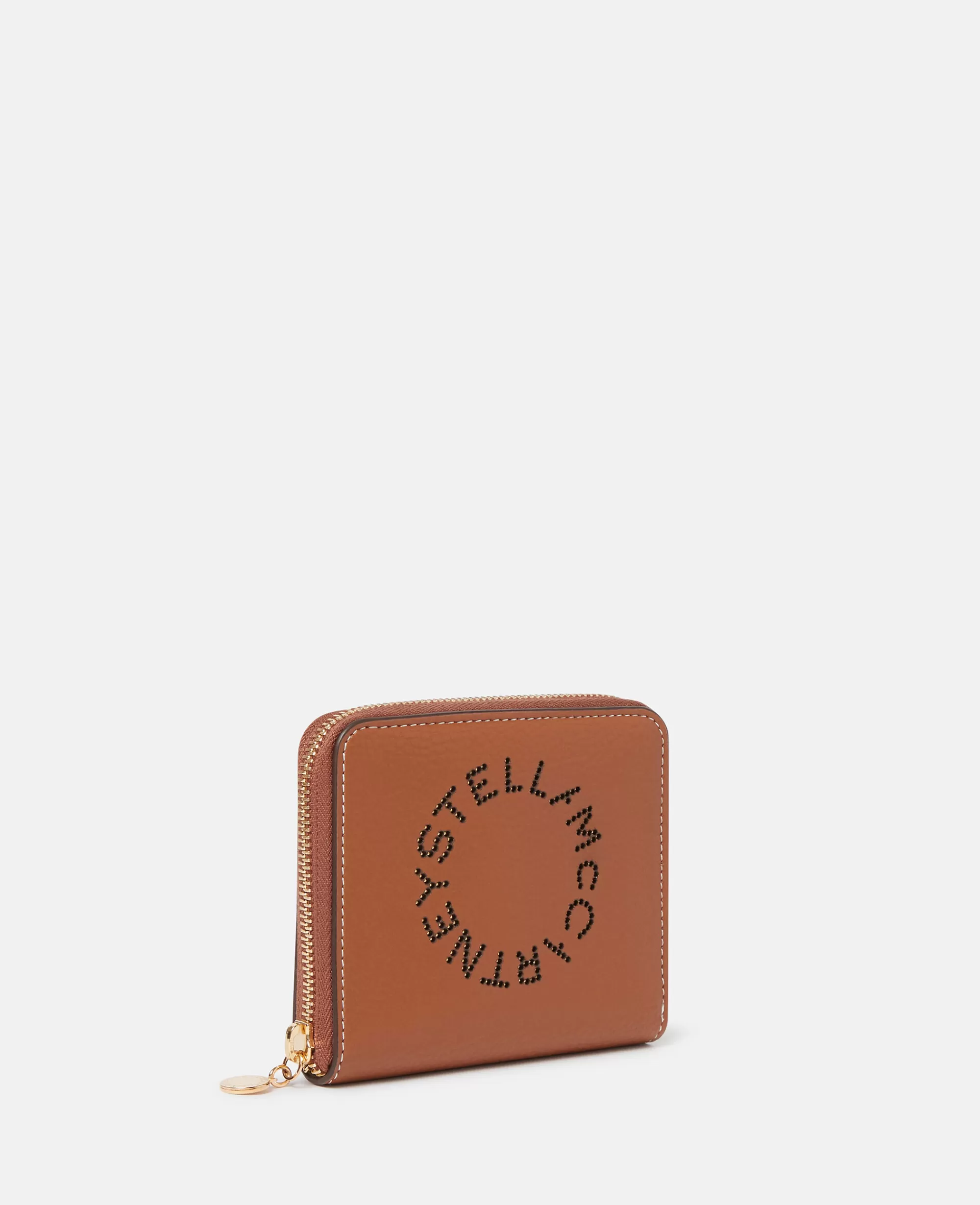 Donna Stella McCartney Portafogli E Portamonete>Portafoglio Mini Pieno Fiore Con Zip E Borchie Stella Logo