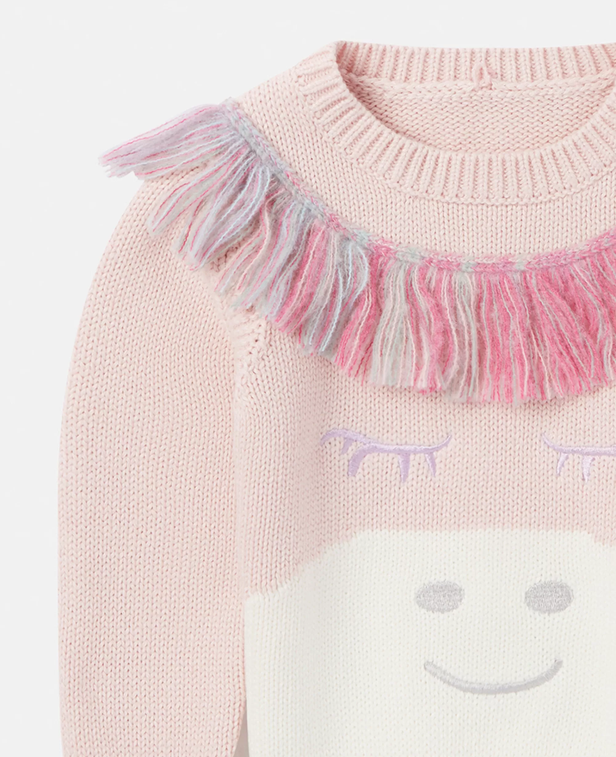 Bambini Stella McCartney T-Shirt>Rainbow Unicorn Fringed Jumper