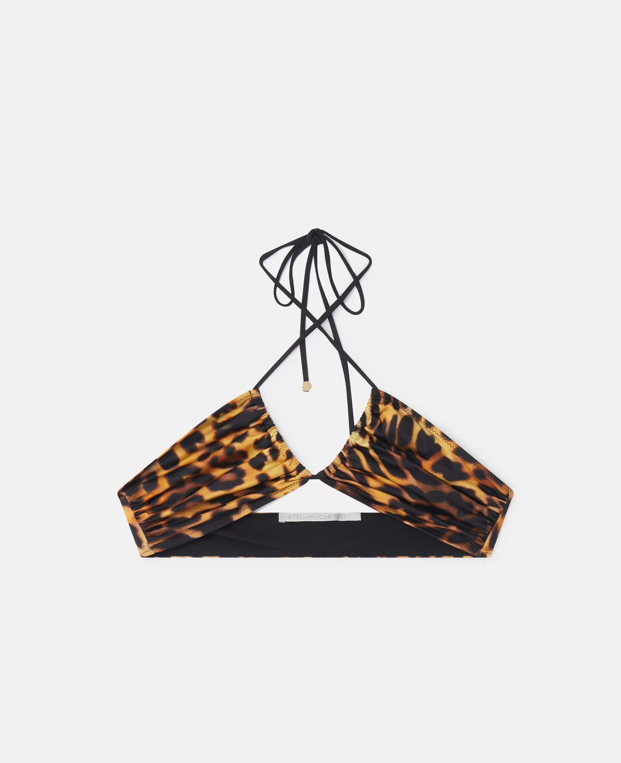 Donna Stella McCartney Costumi Da Bagno>Reggiseno Bikini A Triangolo Con Stampa Ghepardo Sfumata