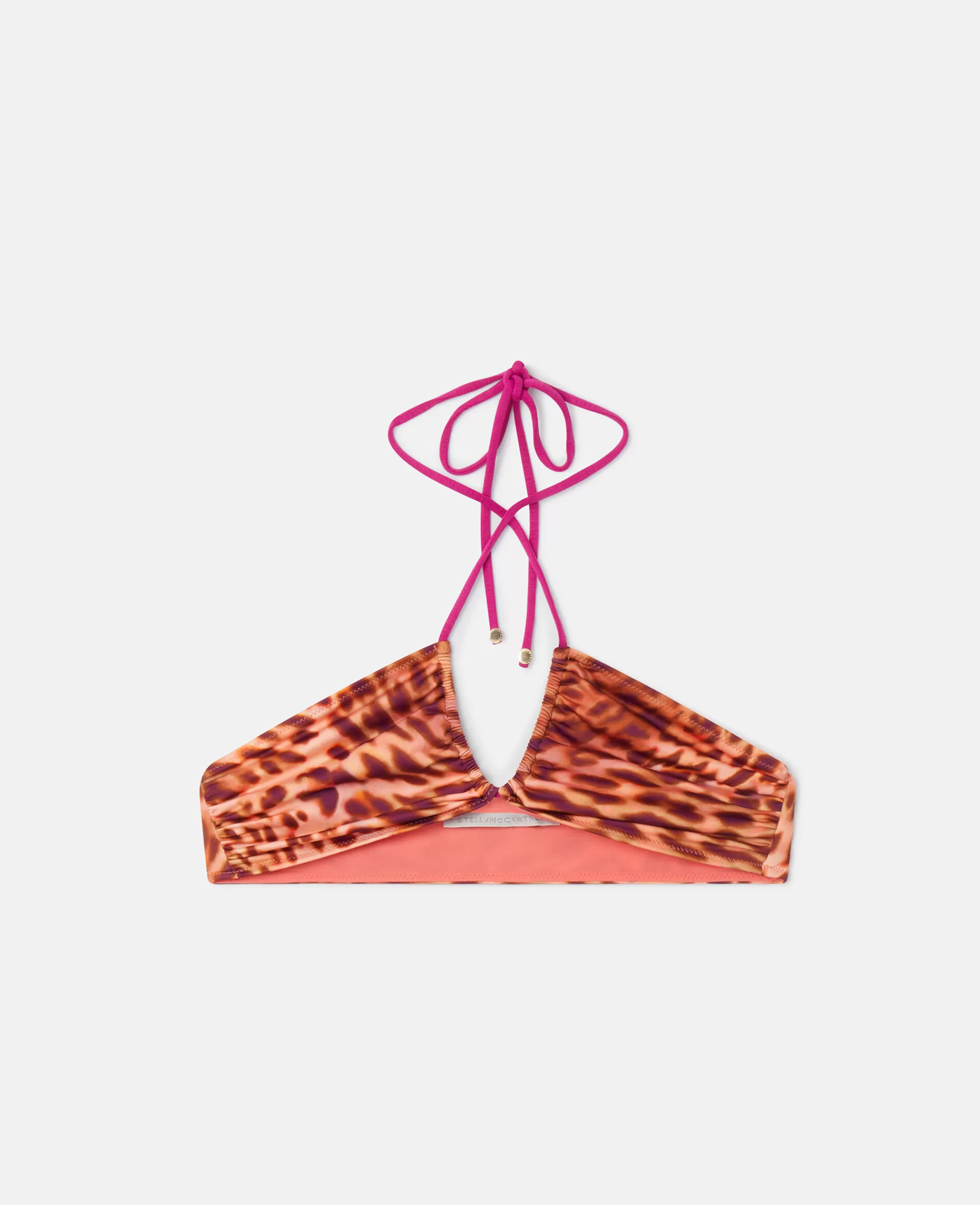 Donna Stella McCartney Costumi Da Bagno>Reggiseno Bikini A Triangolo Con Stampa Ghepardo Sfumata