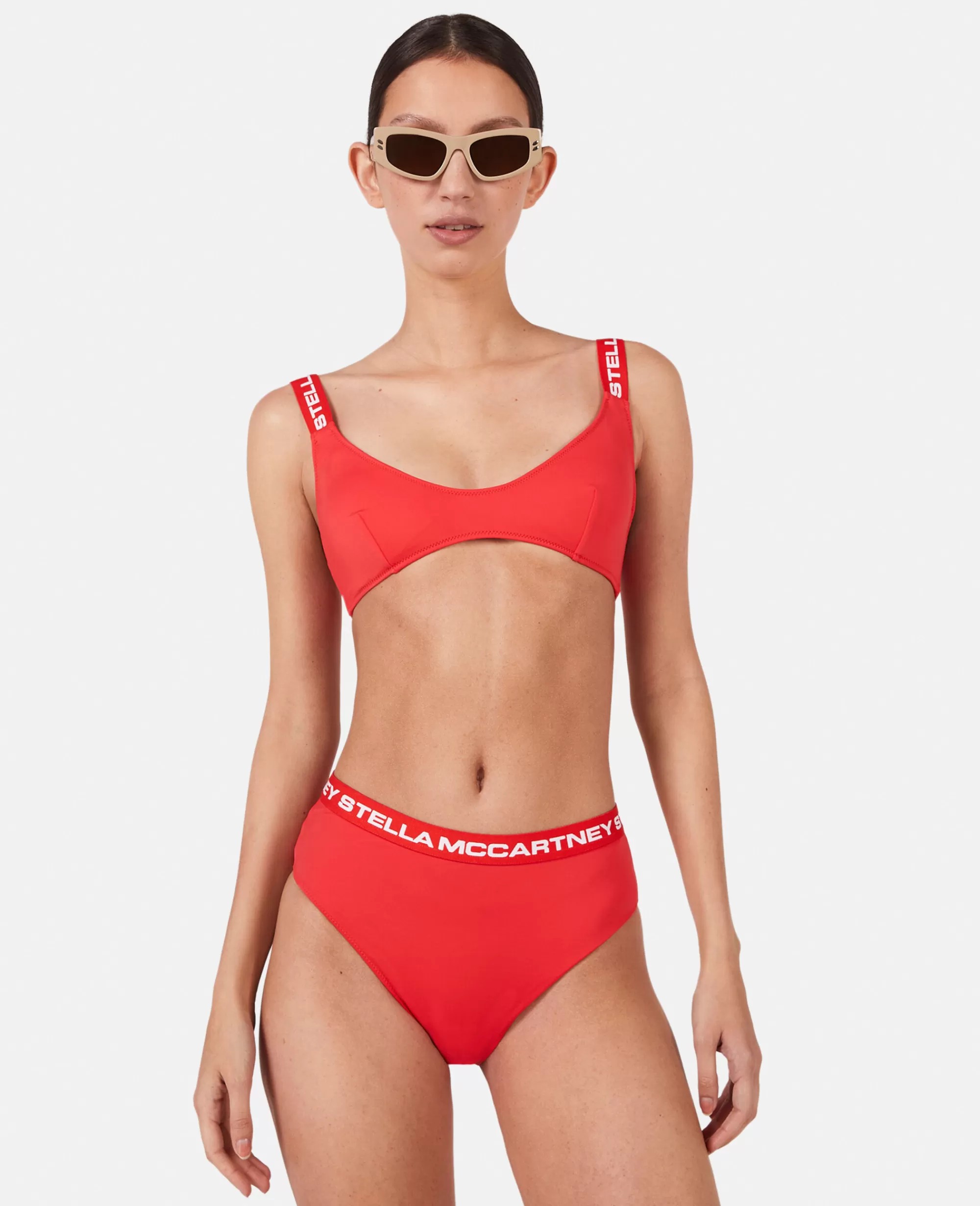 Donna Stella McCartney Costumi Da Bagno>Reggiseno Bikini Imbottito Con Fascia Con Logo