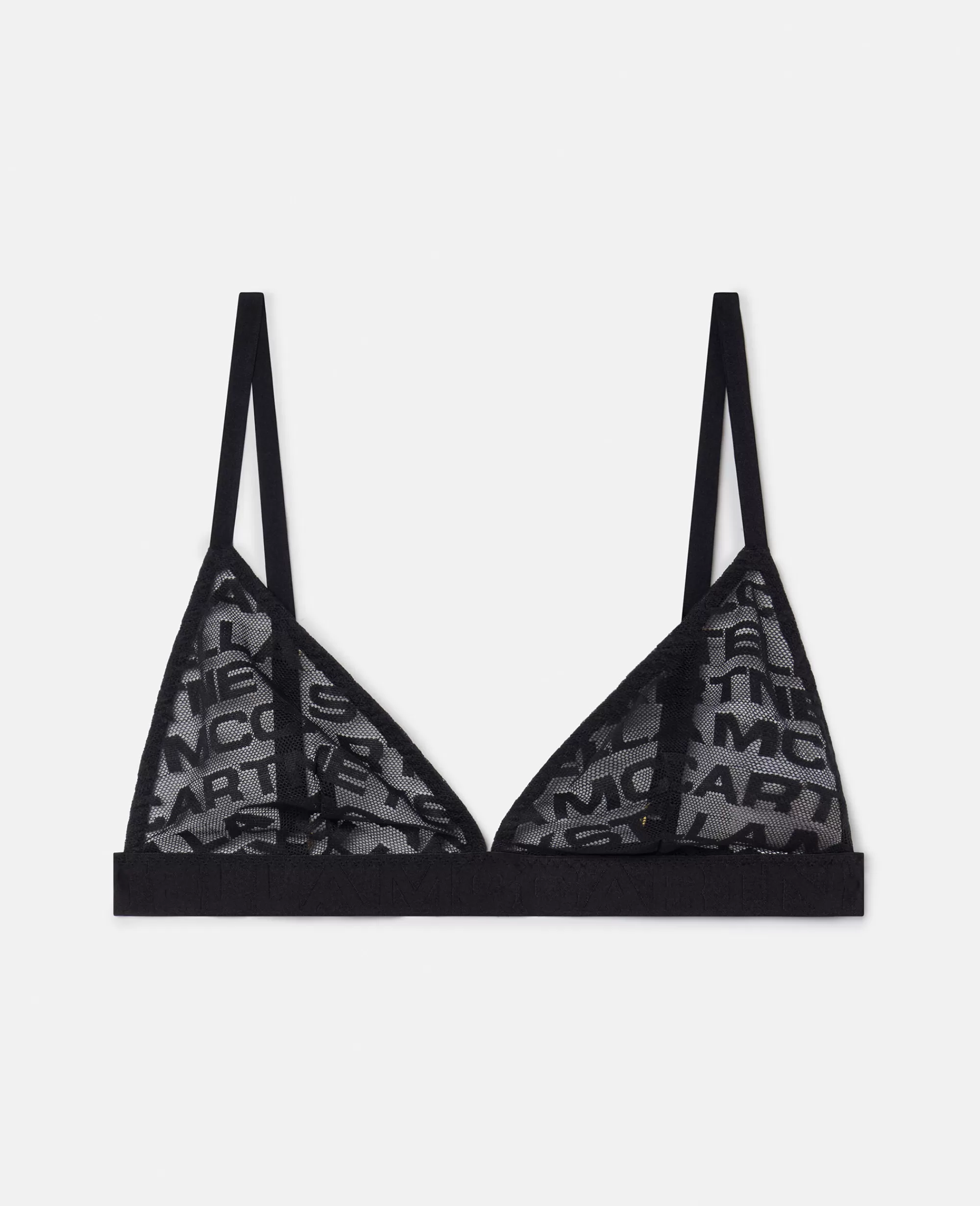 Donna Stella McCartney Lingerie E Sleepwear>Reggiseno Con Coppe Morbide In Rete Con Monogramma