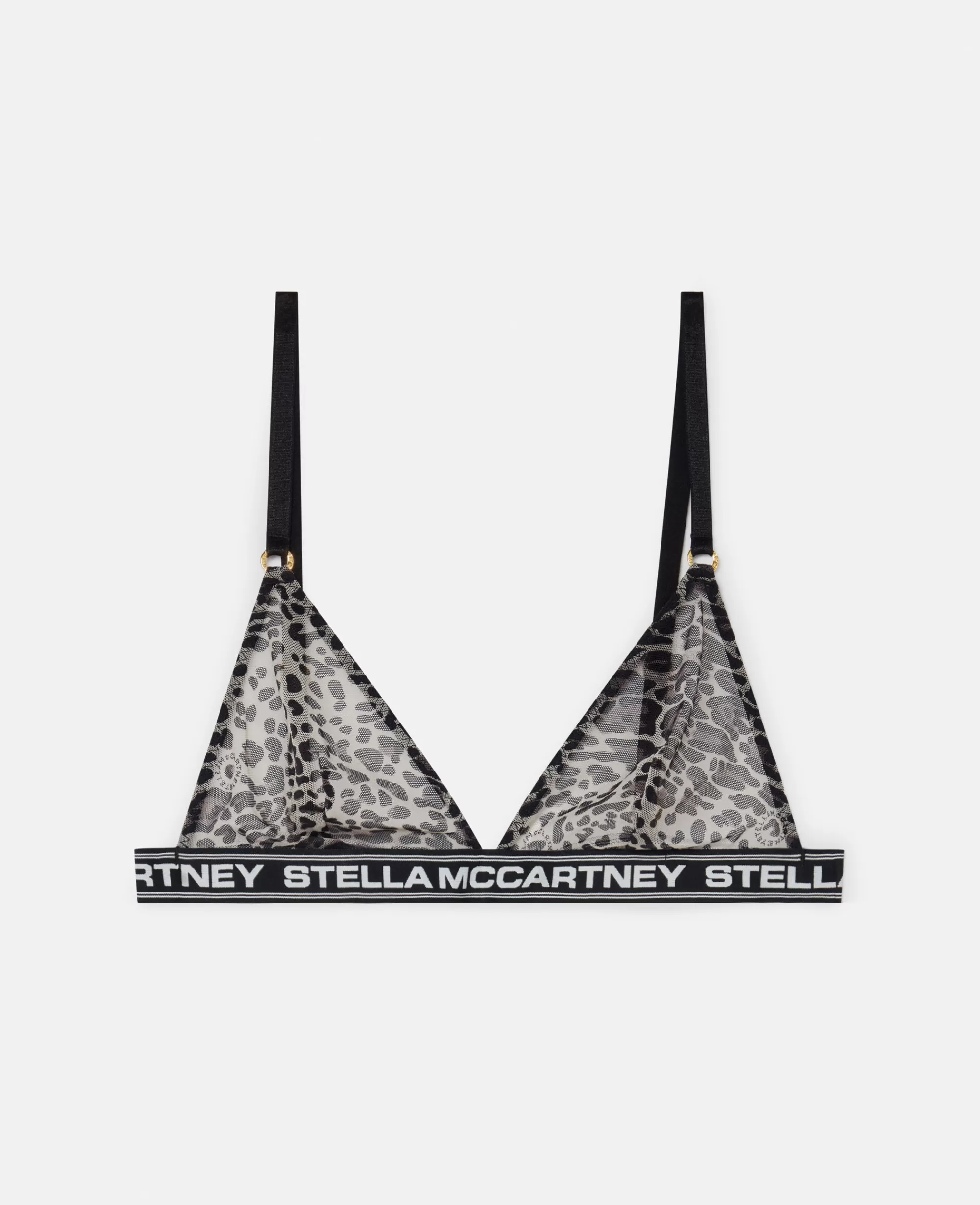 Donna Stella McCartney Lingerie E Sleepwear>Reggiseno Con Coppe Morbide In Rete Con Stampa Leopardo