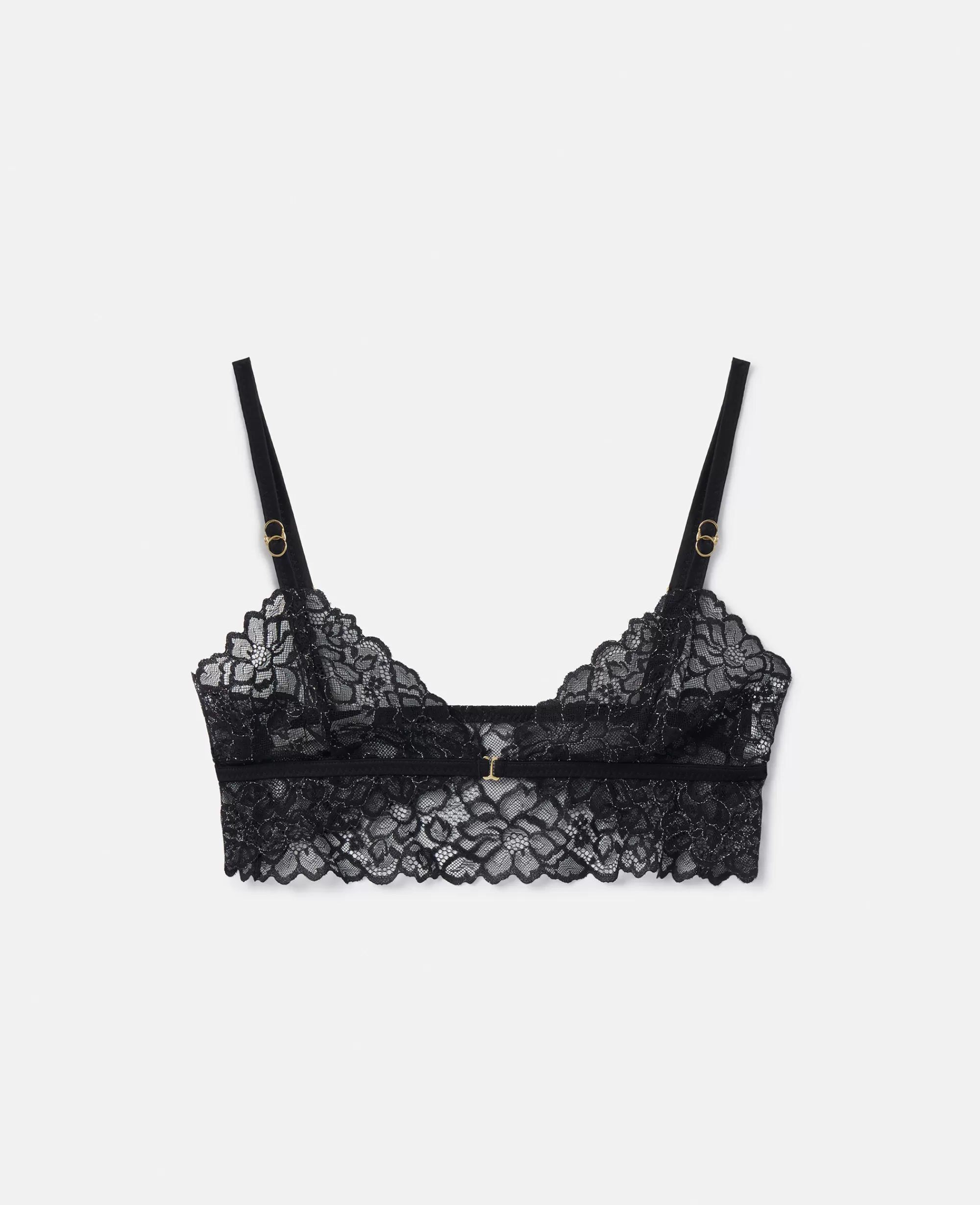 Donna Stella McCartney Lingerie E Sleepwear>Reggiseno In Pizzo Con Finiture In Seta E Coppa Morbida