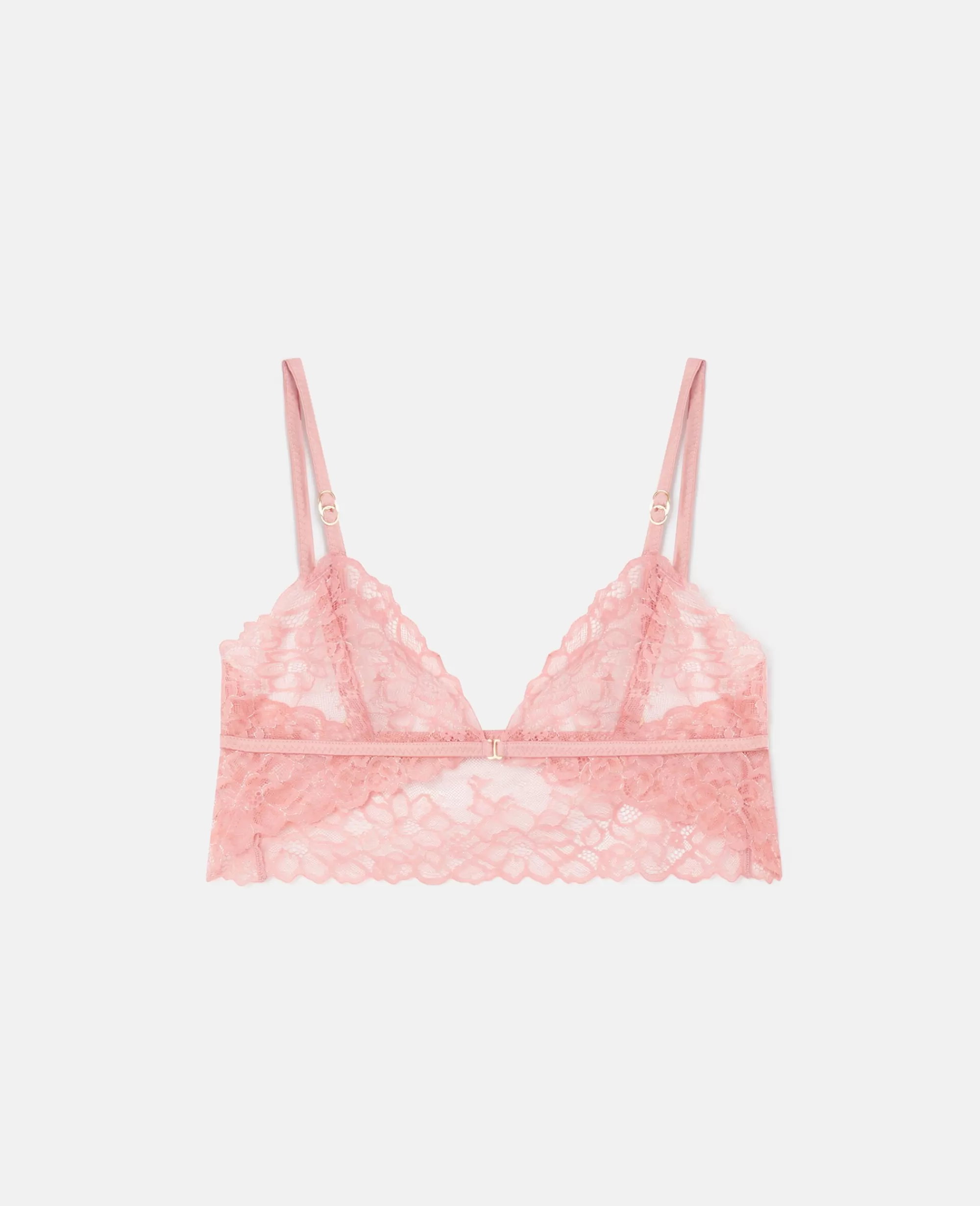 Donna Stella McCartney Lingerie E Sleepwear>Reggiseno In Pizzo Con Finiture In Seta E Coppa Morbida