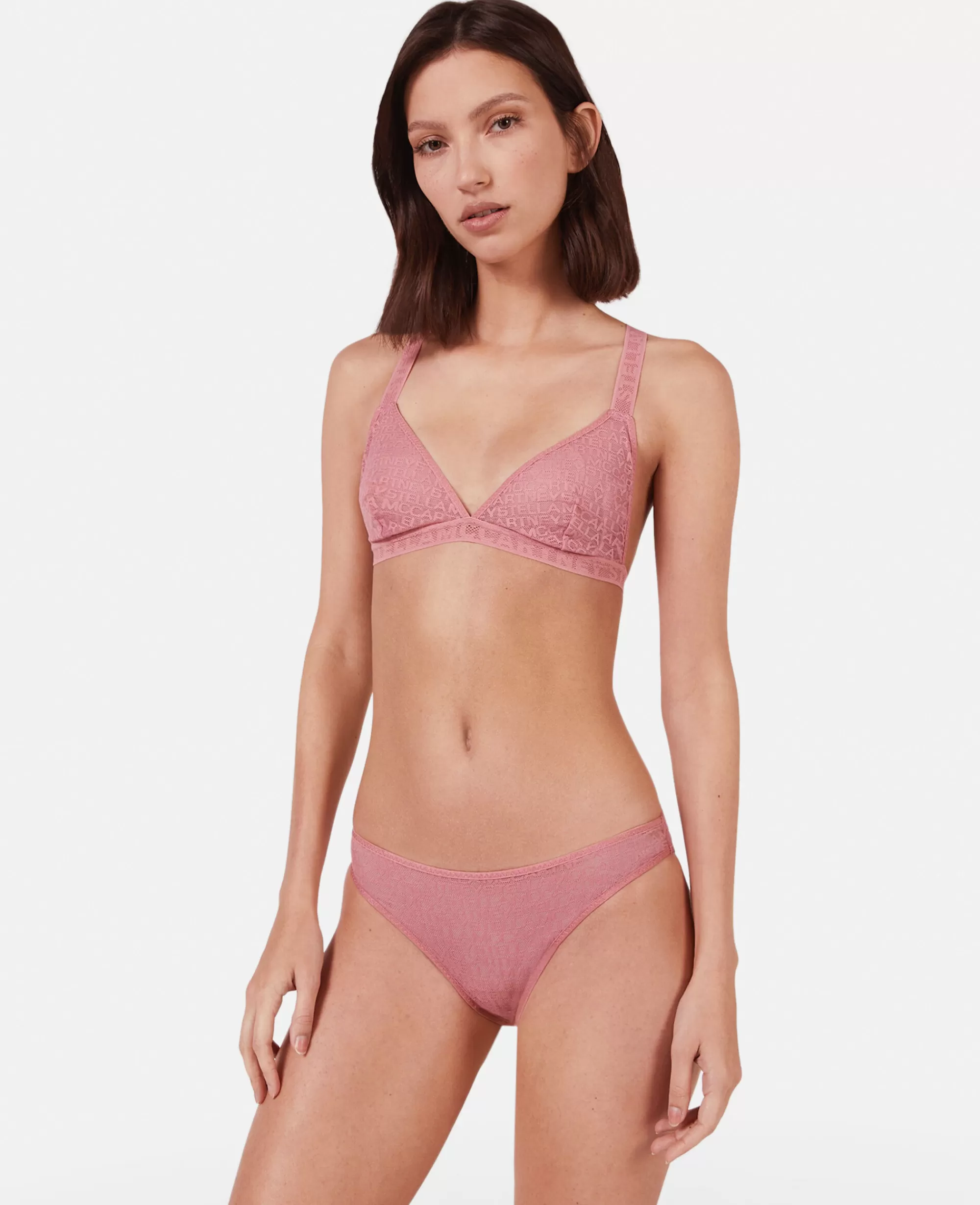 Donna Stella McCartney Lingerie E Sleepwear>Reggiseno In Rete Con Coppa Morbida E Monogramma