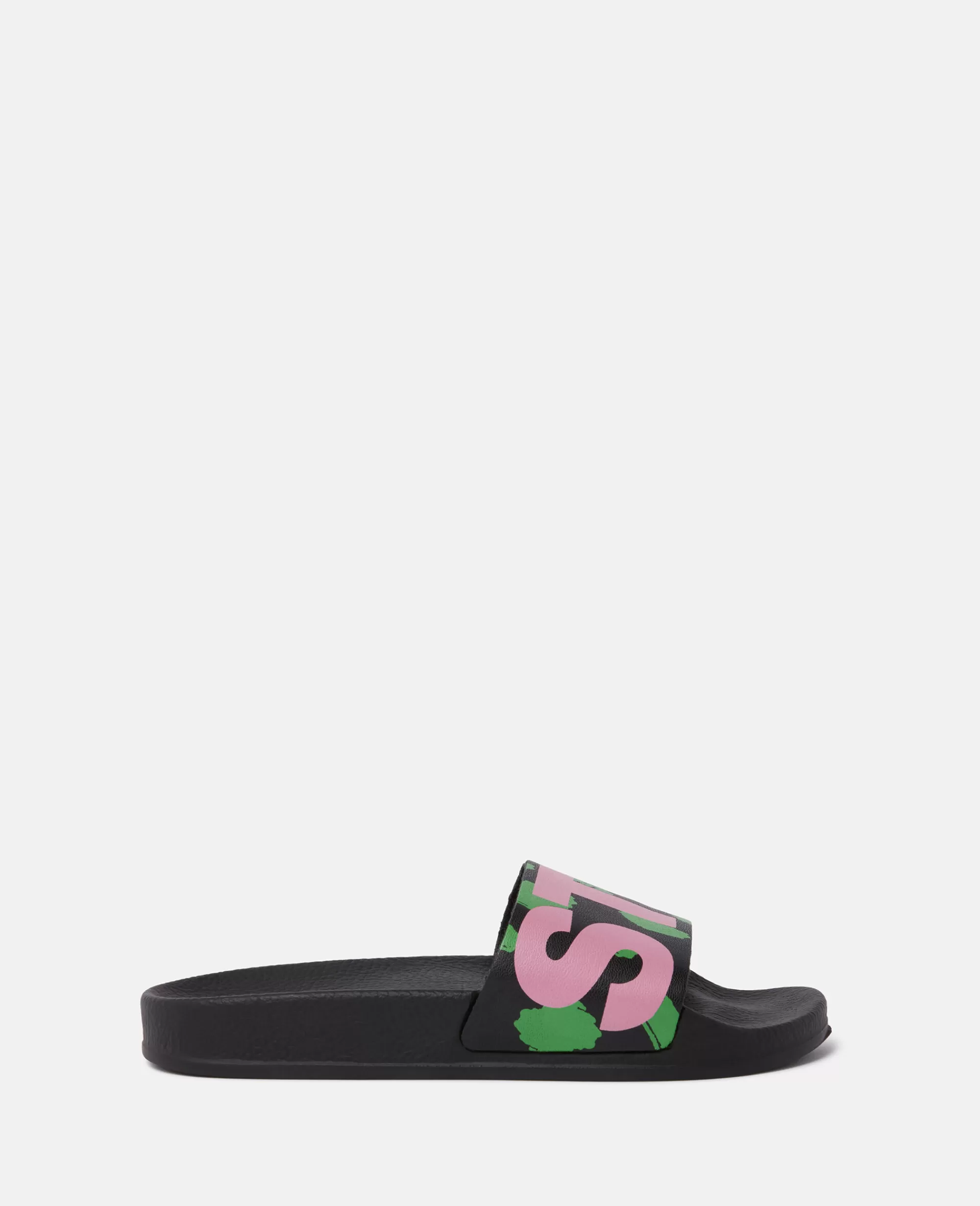 Bambini Stella McCartney Scarpe E Accessori>Sabot Slider Con Logo Stella Macchie Camouflage