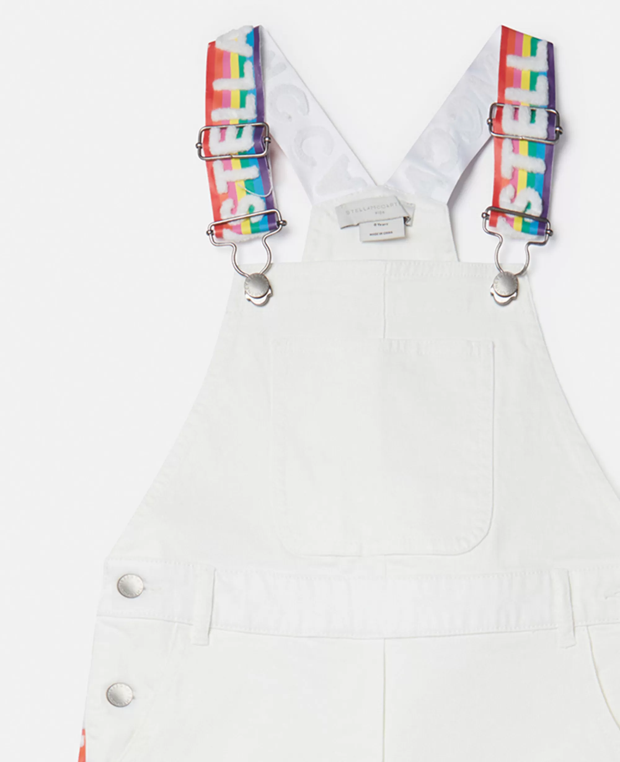 Bambini Stella McCartney Vestiti E Tutine>Salopette Con Nastro Logato Arcobaleno