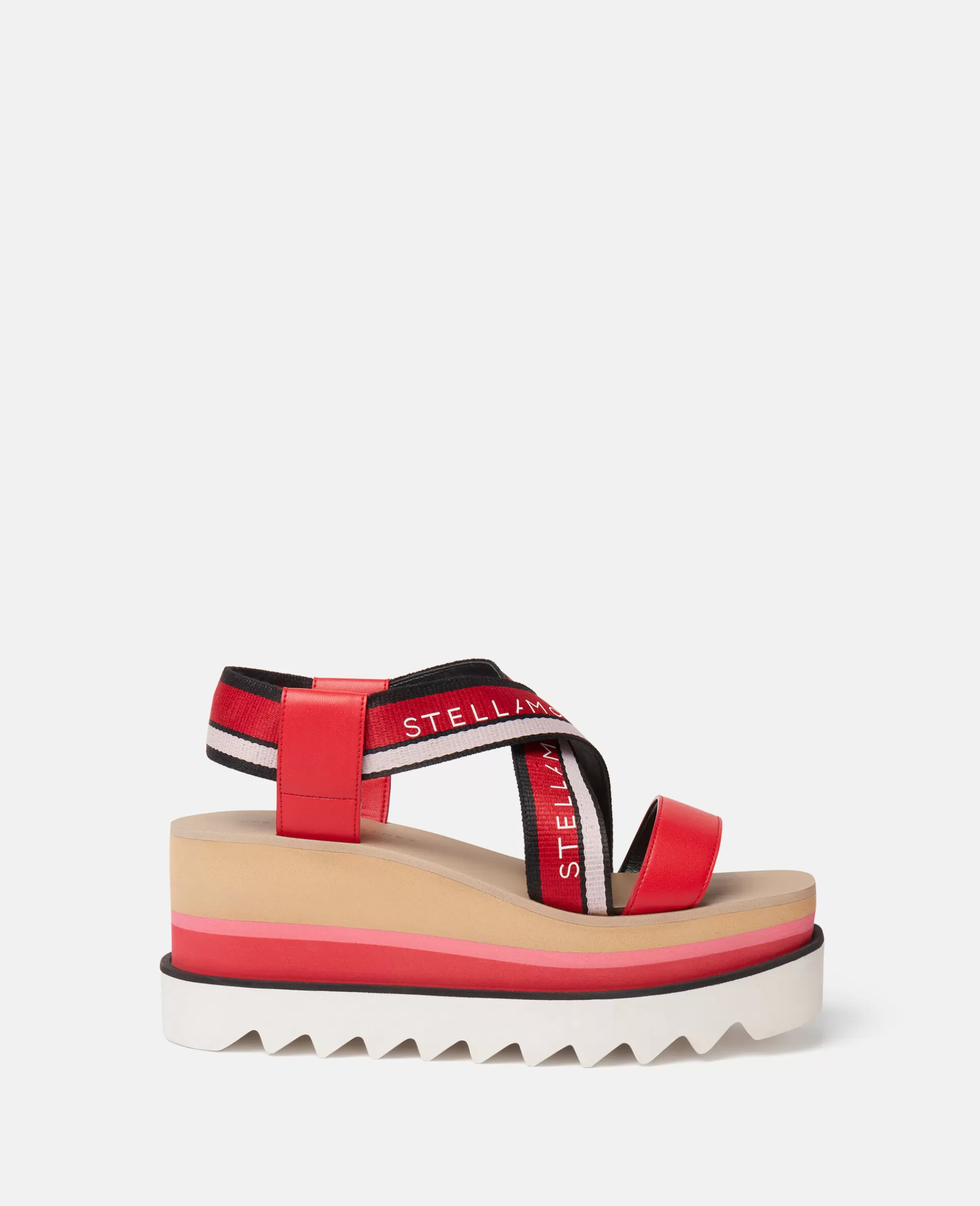 Donna Stella McCartney Zeppe>Sandali Con Plateau A Righe Sneakelyse