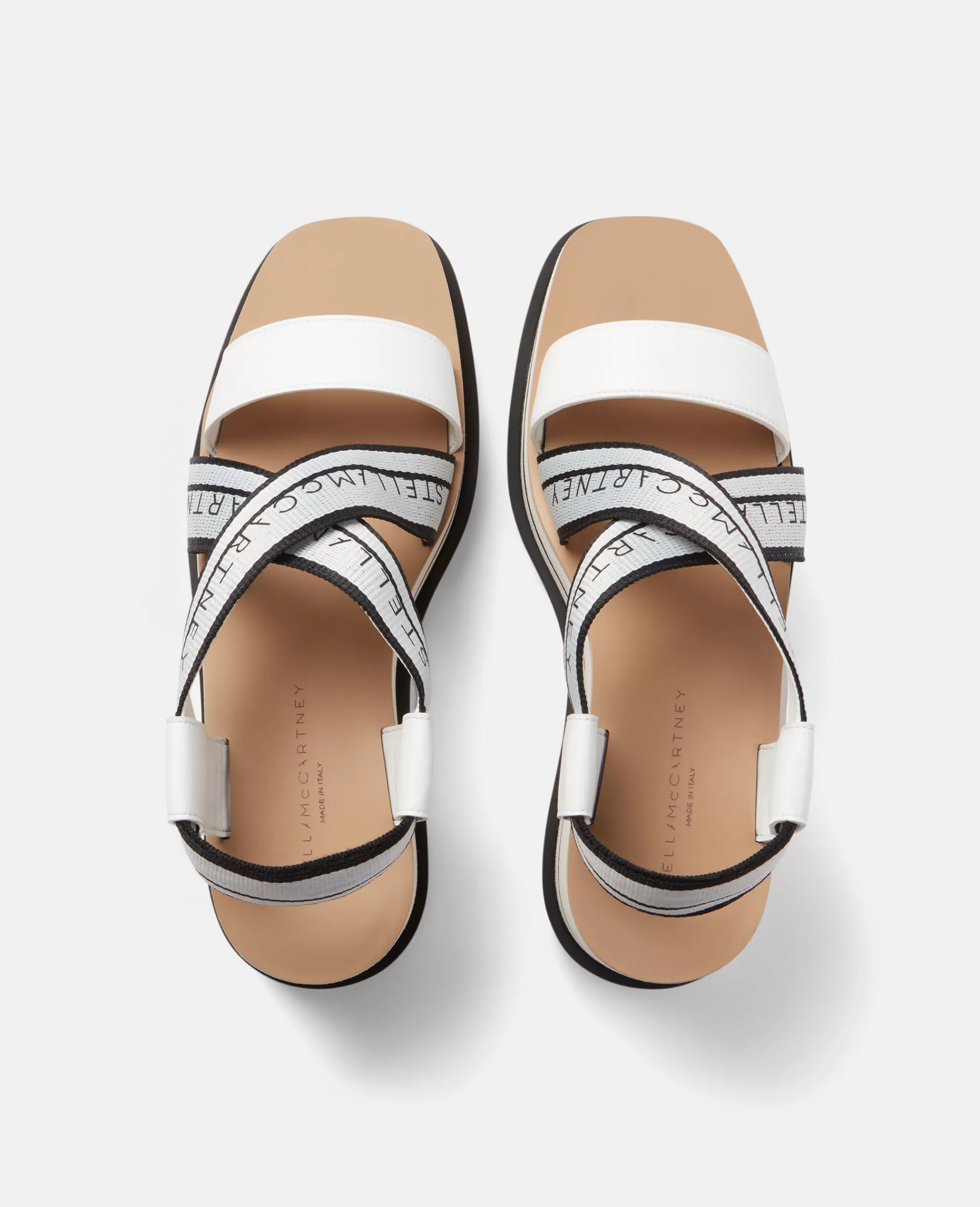 Donna Stella McCartney Zeppe>Sandali Con Plateau A Righe Sneakelyse