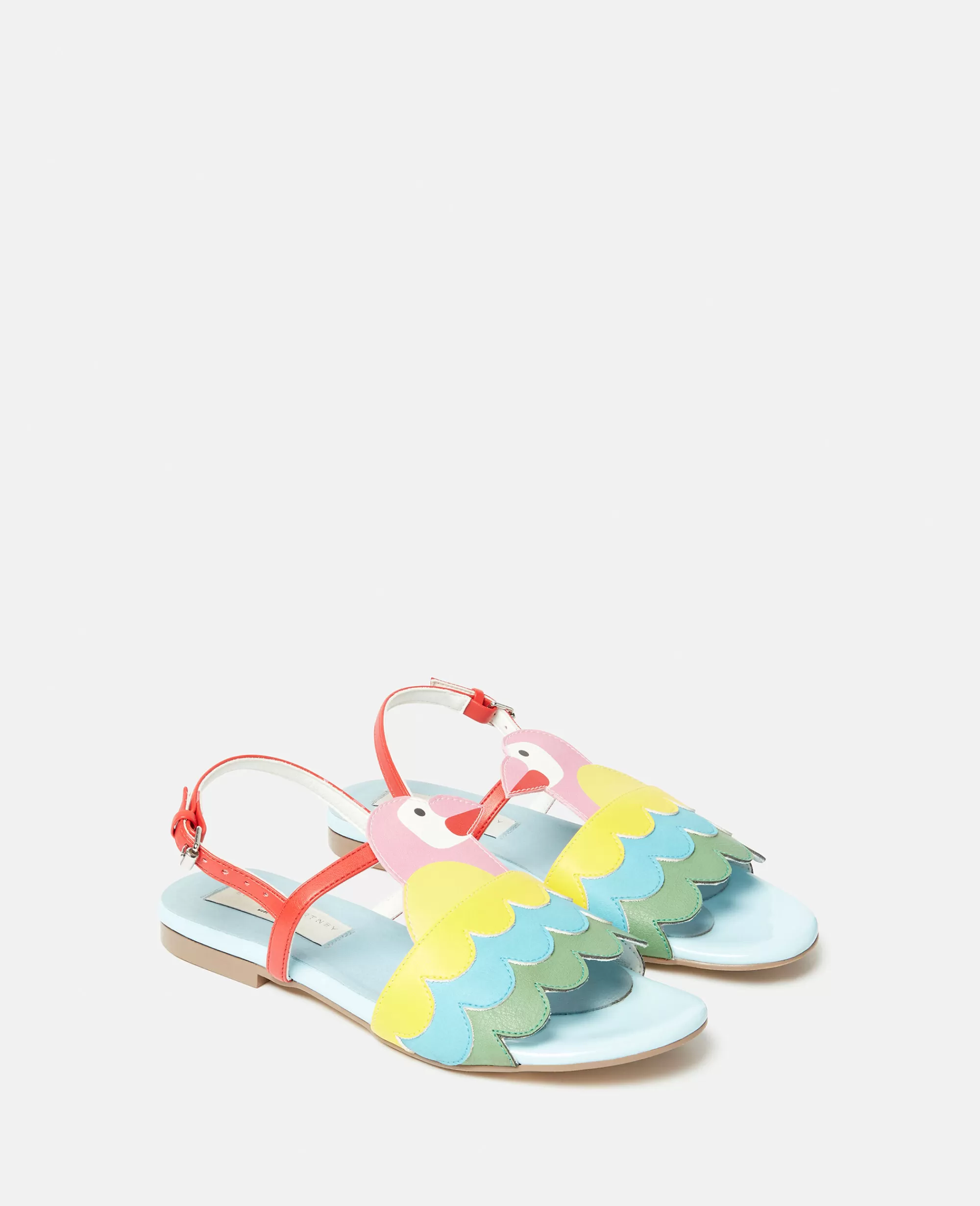 Bambini Stella McCartney Scarpe E Accessori>Sandali Con Ricamo Pappagallo