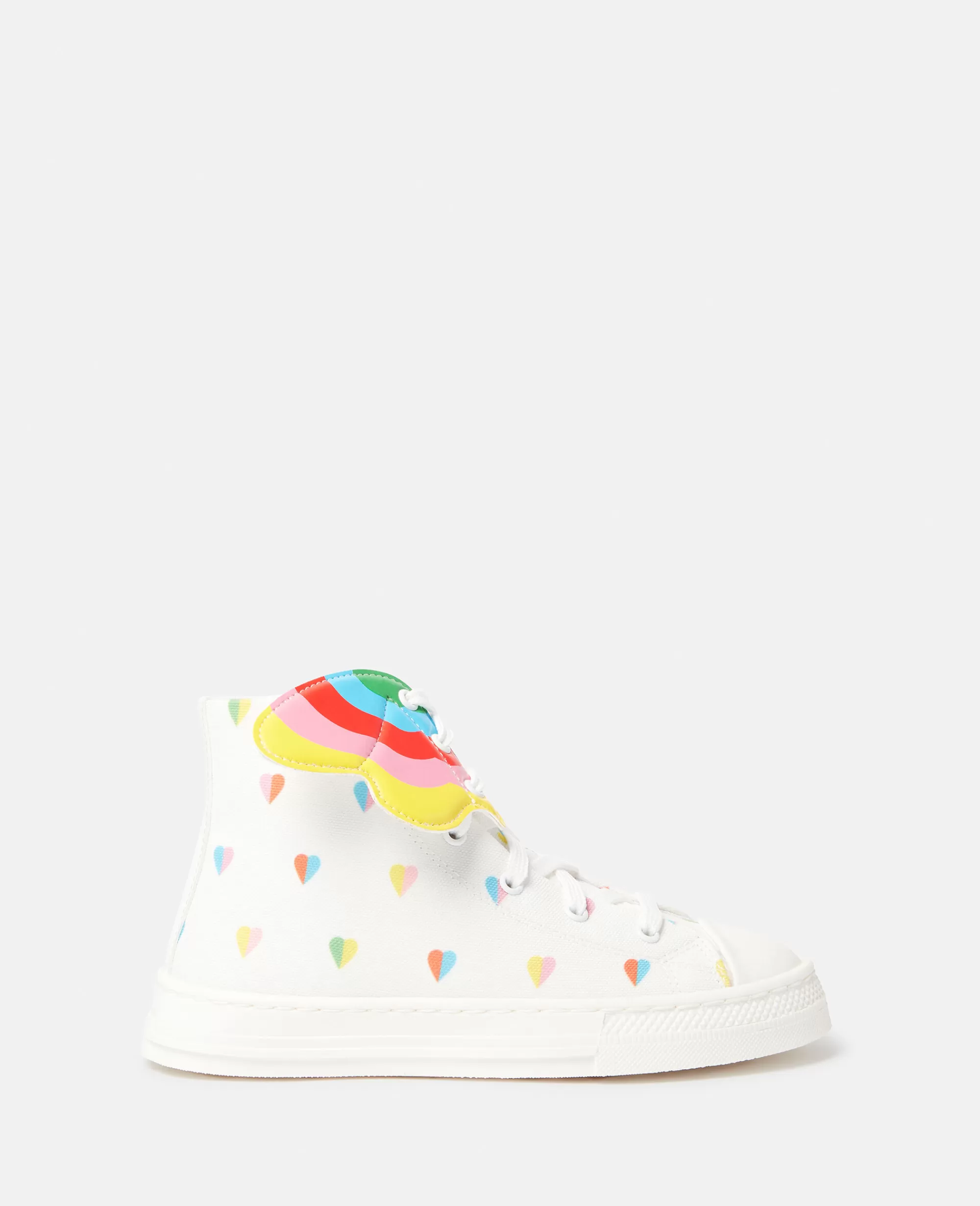 Bambini Stella McCartney Scarpe E Accessori>Scarpe Da Ginnastica Alte Con Stampa A Cuore E Ali