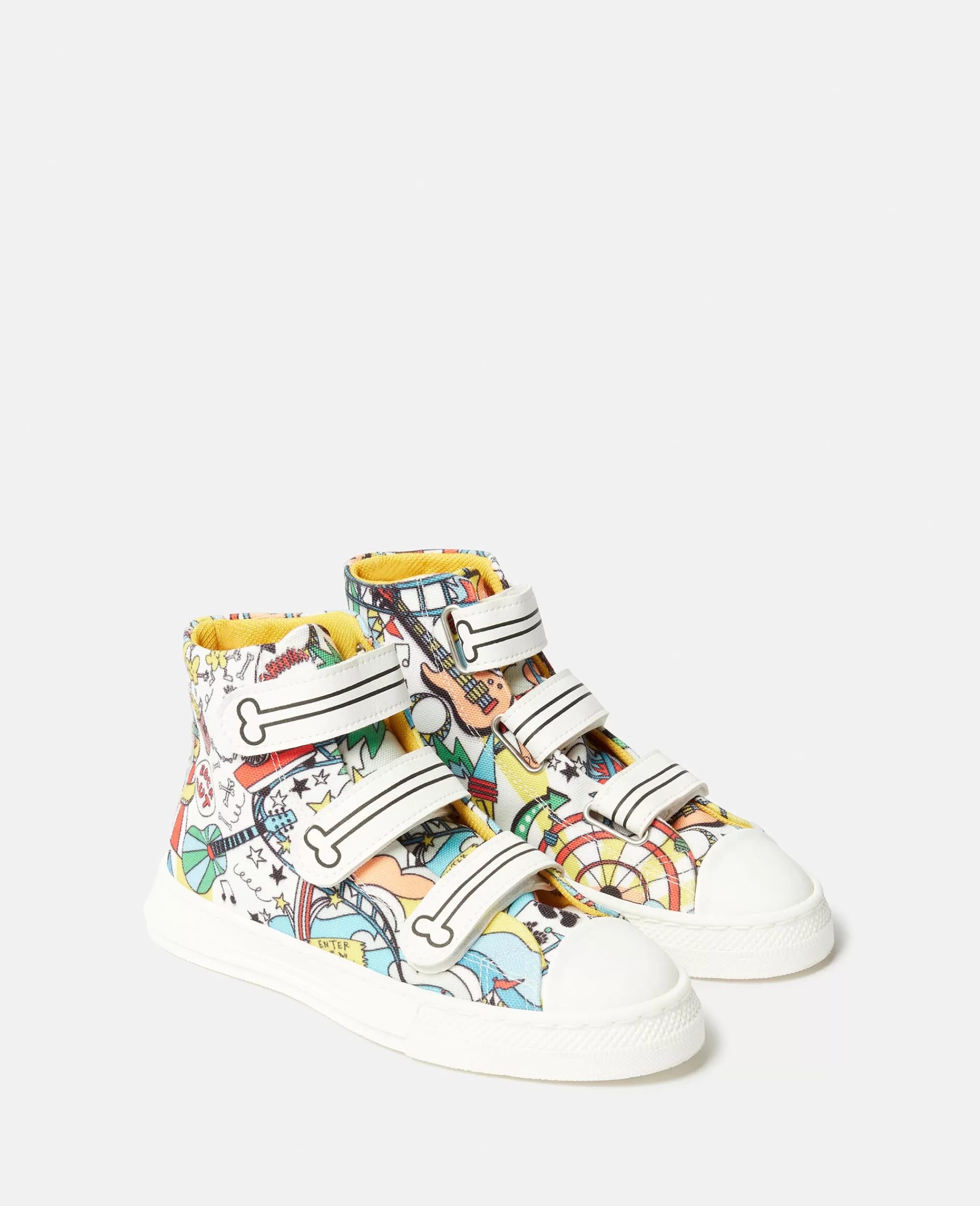 Bambini Stella McCartney Scarpe E Accessori>Scarpe Da Ginnastica Alte Con Stampa Luna Park