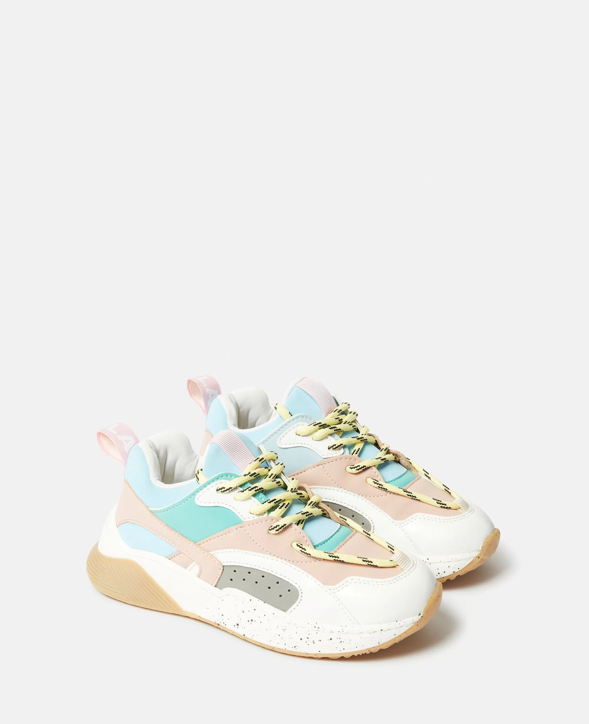 Bambini Stella McCartney Scarpe E Accessori>Scarpe Da Ginnastica Con Lacci A Blocchi Di Colore