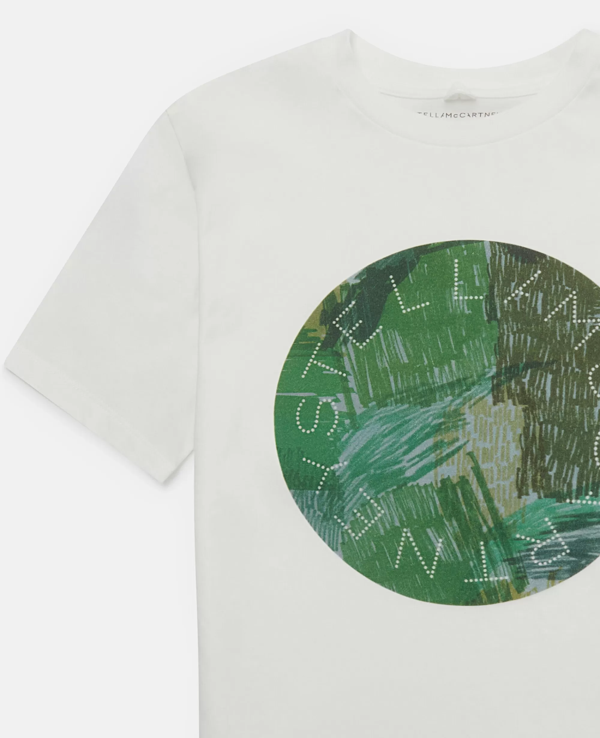 Bambini Stella McCartney T-Shirt>Scribble Print Logo Disc T-Shirt