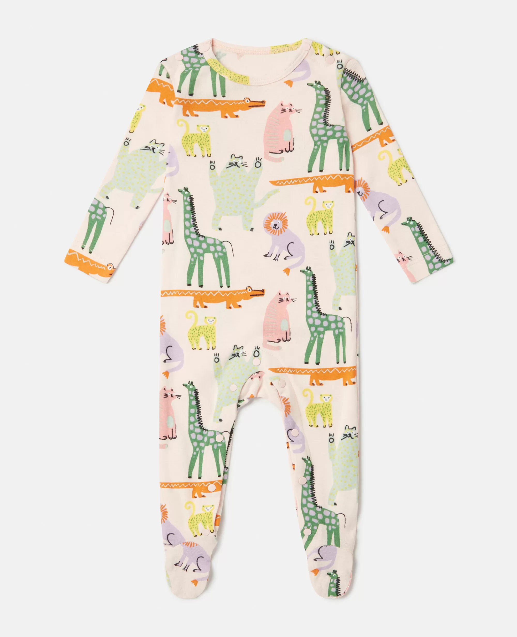 Bambini Stella McCartney Bimba>Set Bavaglino E Tutina Con Stampa Giraffa