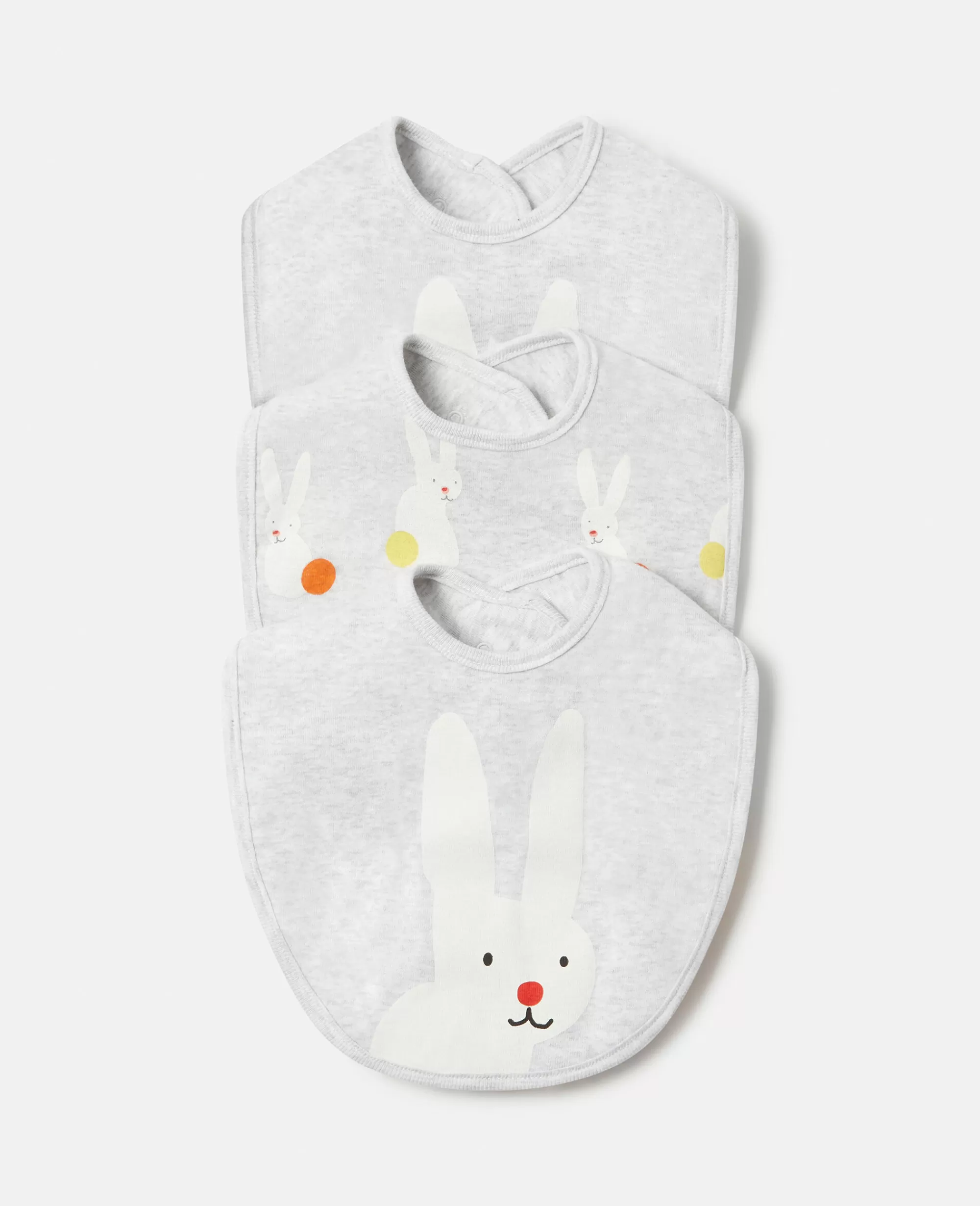 Bambini Stella McCartney Bimbo>Set Di Bavaglini Con Stampa Coniglio