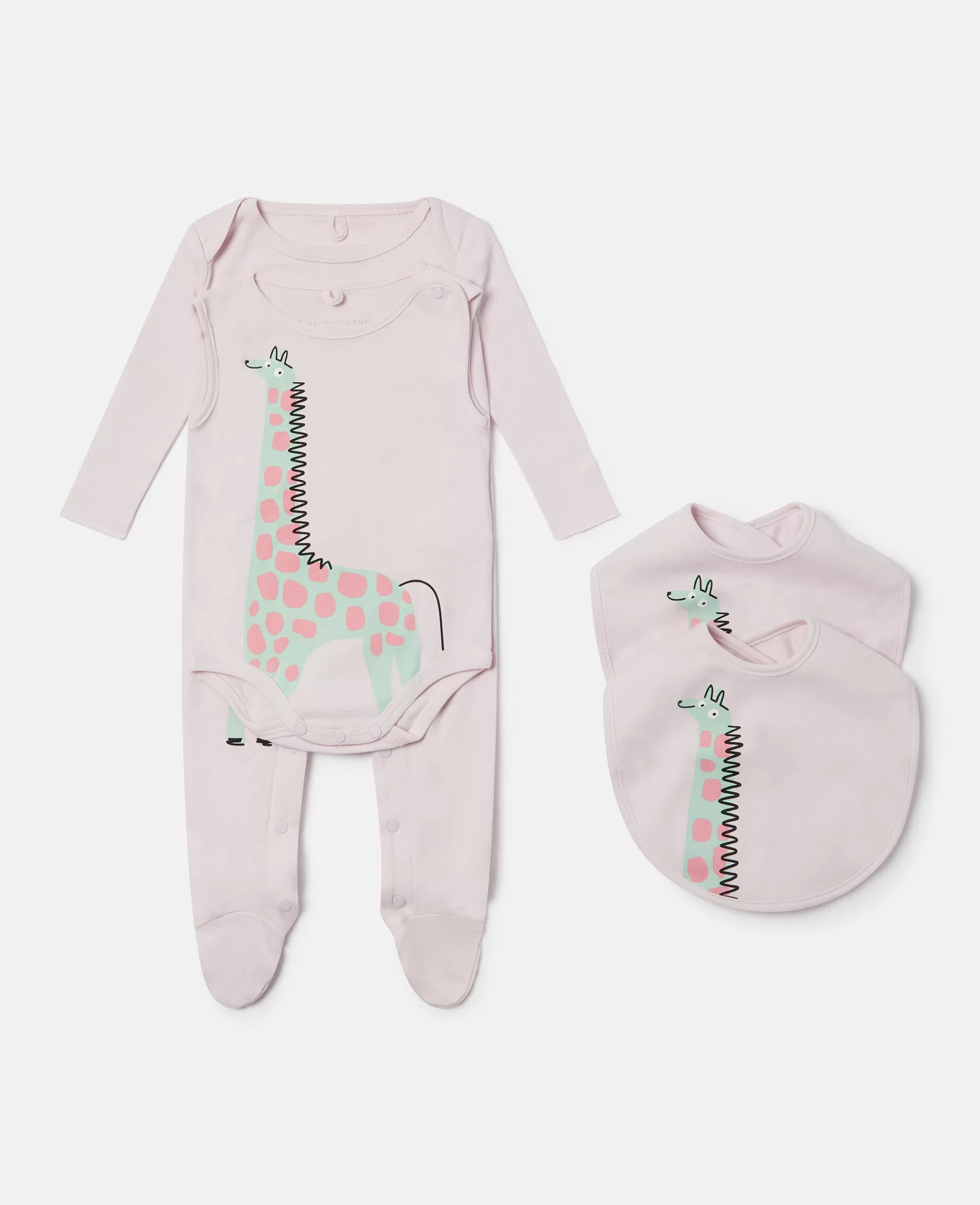 Bambini Stella McCartney Bimba>Set Di Bavaglini Con Stampa Disegno Animale