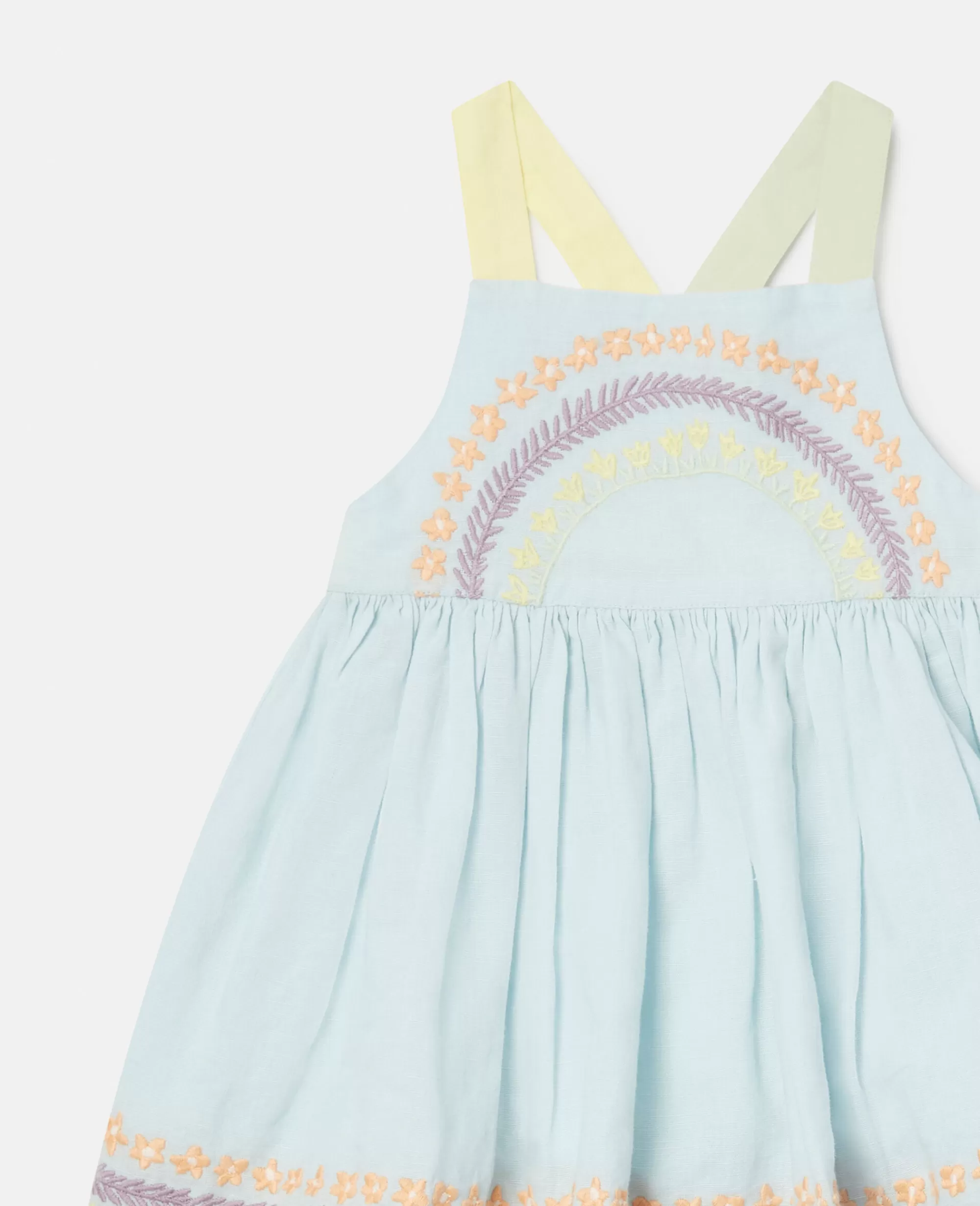 Bambini Stella McCartney Vestiti E Tutine>Set Vestitino E Bloomer Con Ricamo Linea Di Fiori