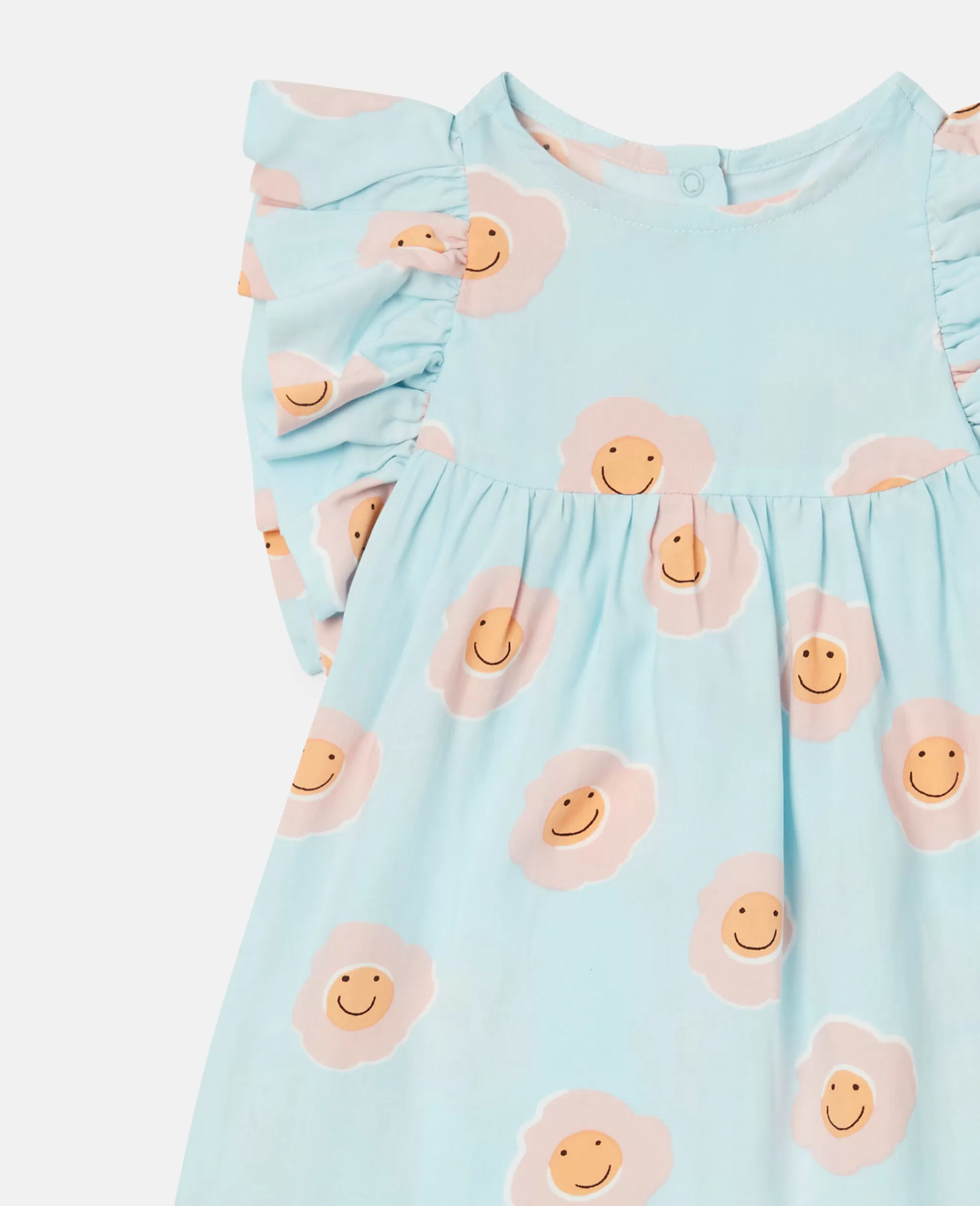 Bambini Stella McCartney Vestiti E Tutine>Set Vestitino E Bloomer Con Stampa Fiore Sorridente