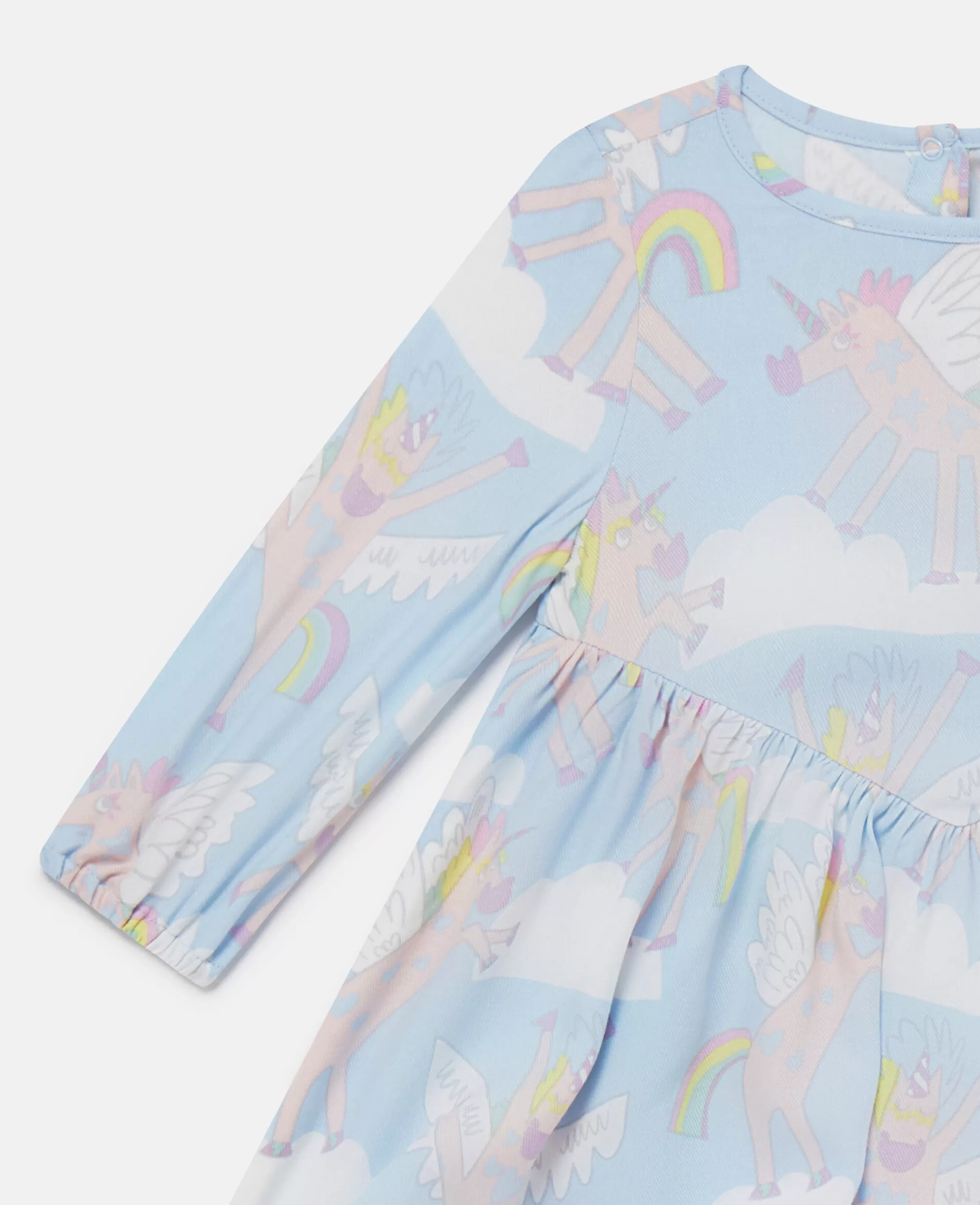 Bambini Stella McCartney Vestiti E Tutine>Set Vestito E Bloomer Con Stampa Unicorno Arcobaleno