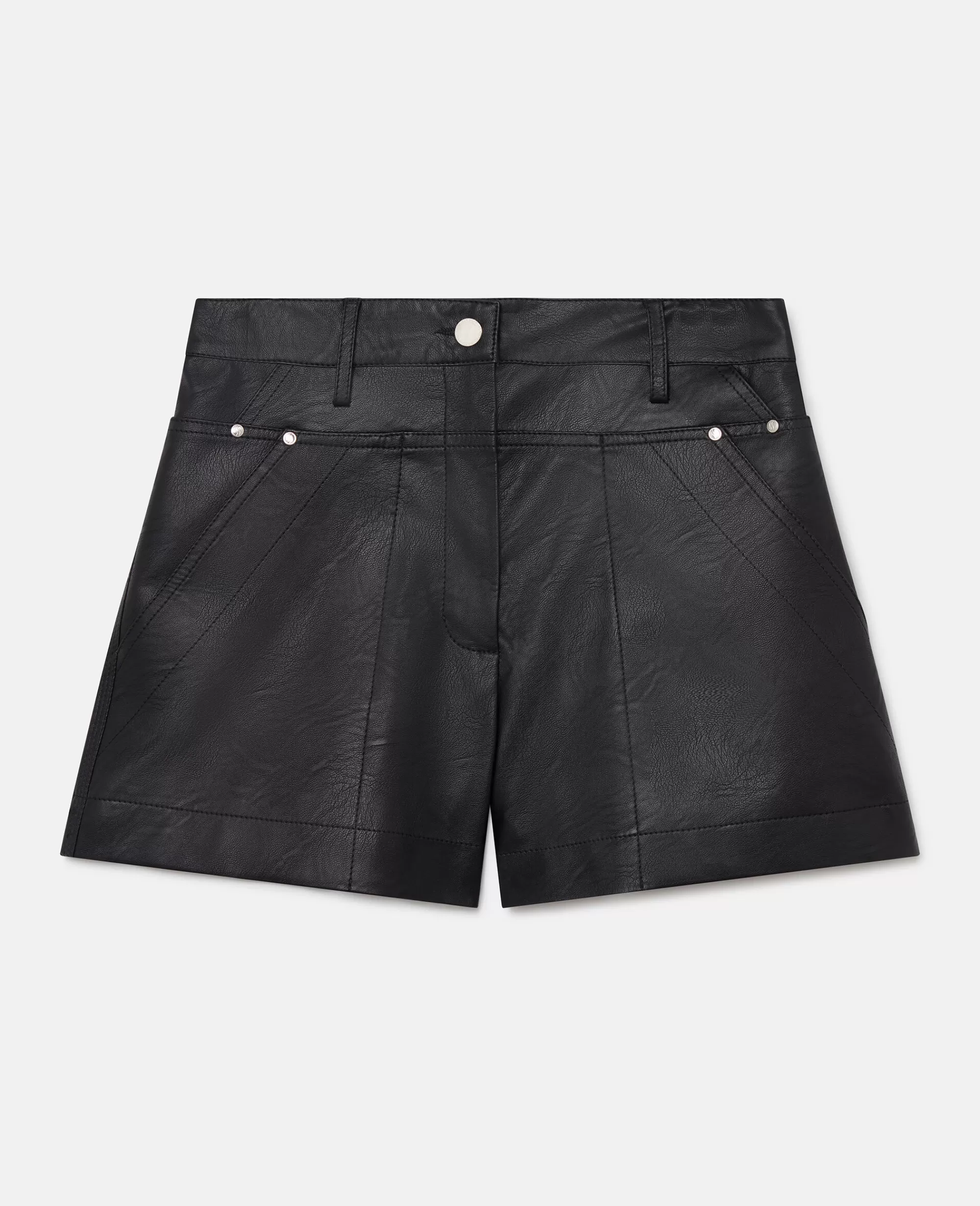 Donna Stella McCartney Pantaloni E Shorts>Short A Vita Alta In Alter Mat