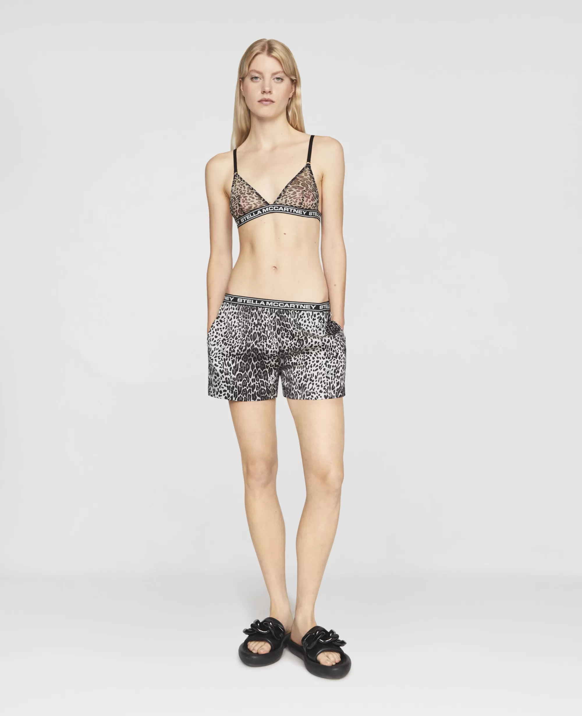 Donna Stella McCartney Lingerie E Sleepwear>Short Con Stampa Leopardo