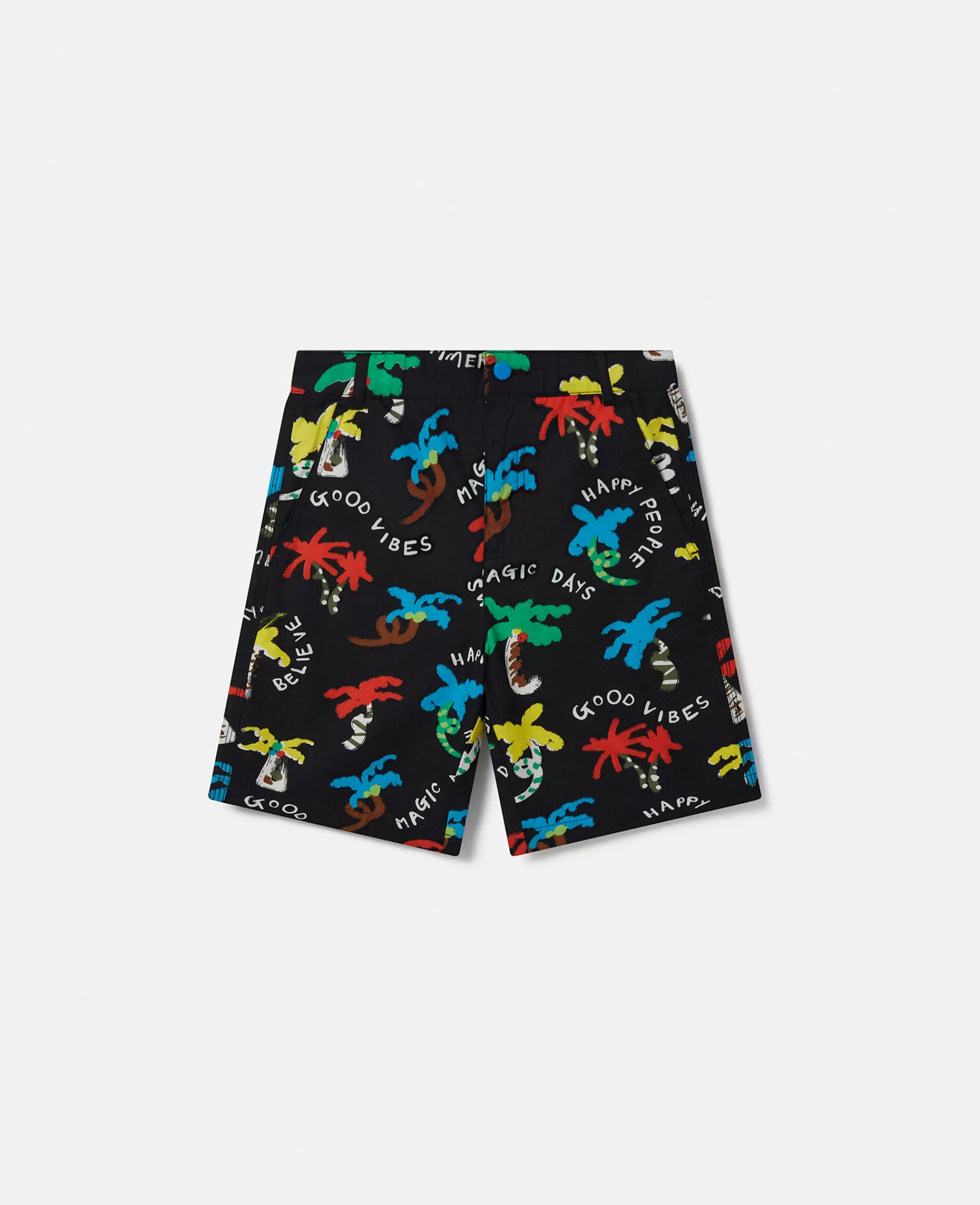 Bambini Stella McCartney Pantaloni E Shorts>Shorts Con Stampa Palma Good Vibes